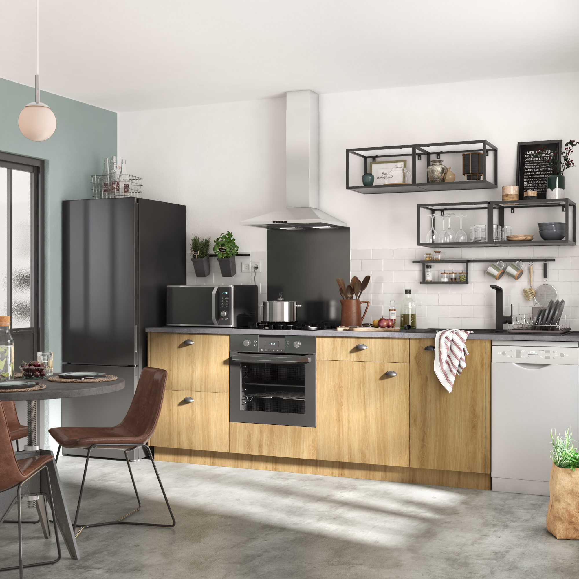 Frente gaveta de cozinha Delínia Roma 45X13 cm - 8