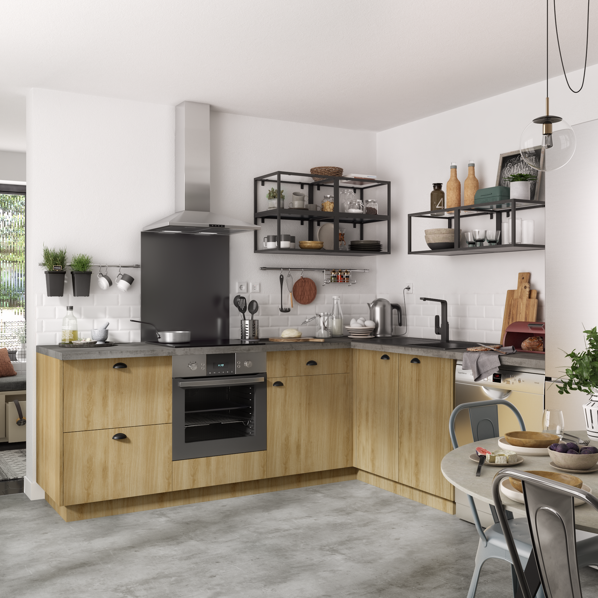 Kit extraíble rincón 2 cestas DELINIA ID 74.5 x 73.5 x 43 cm - 9