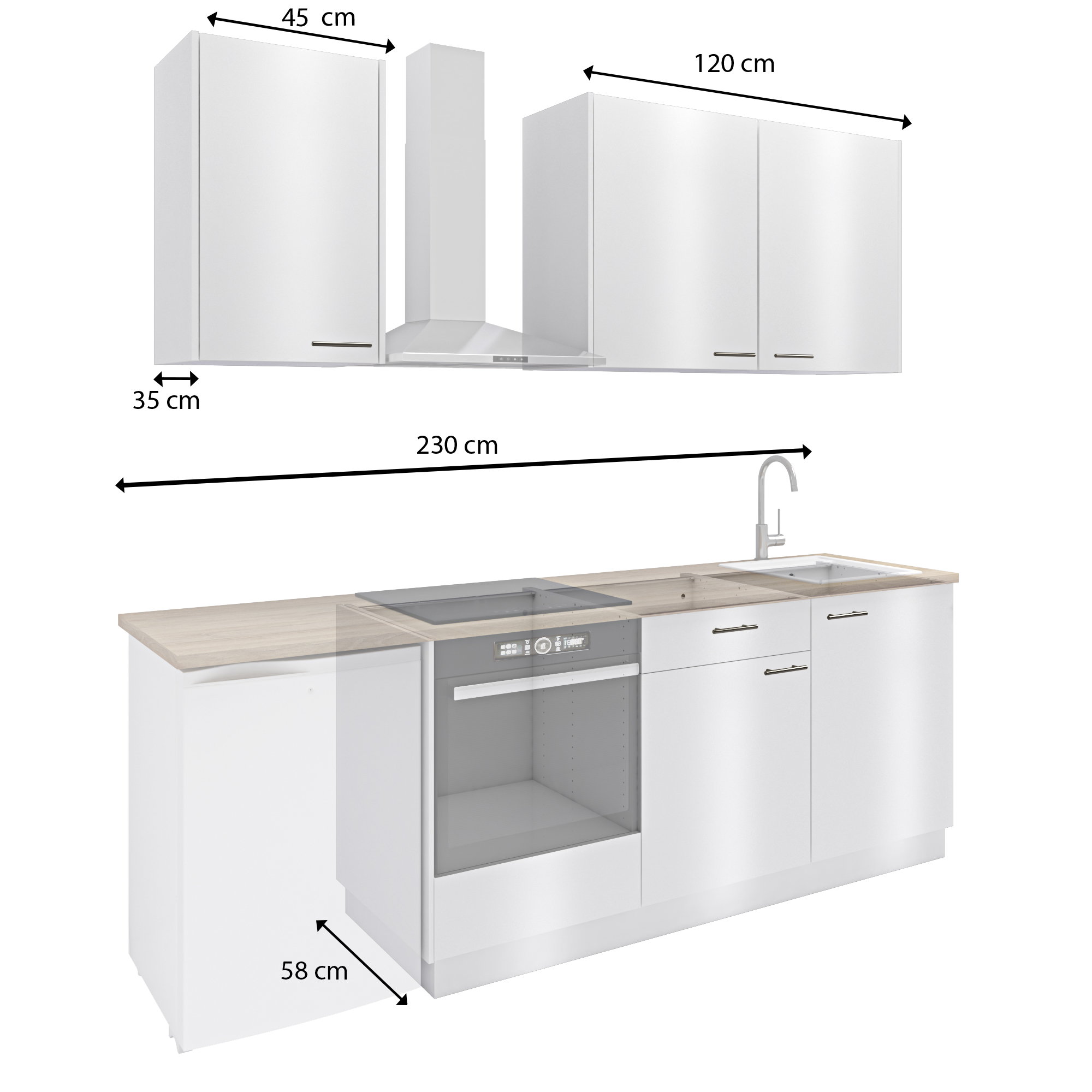 Finitura dei mobili della cucina DELINIA ID Siviglia bianco lucido L 59.7 x H 16.7 cm - 20