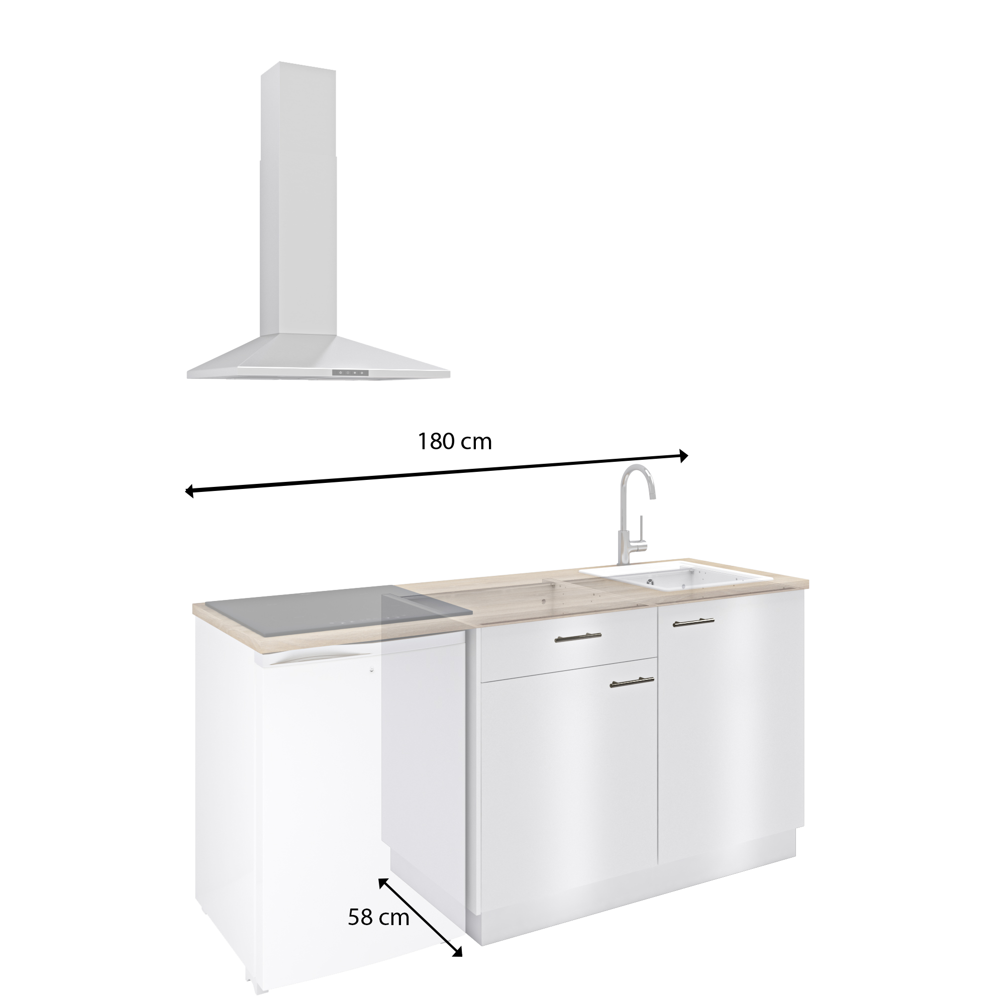 Módulo inferior Delinia 60 x 58 x 77 cm branco - 11