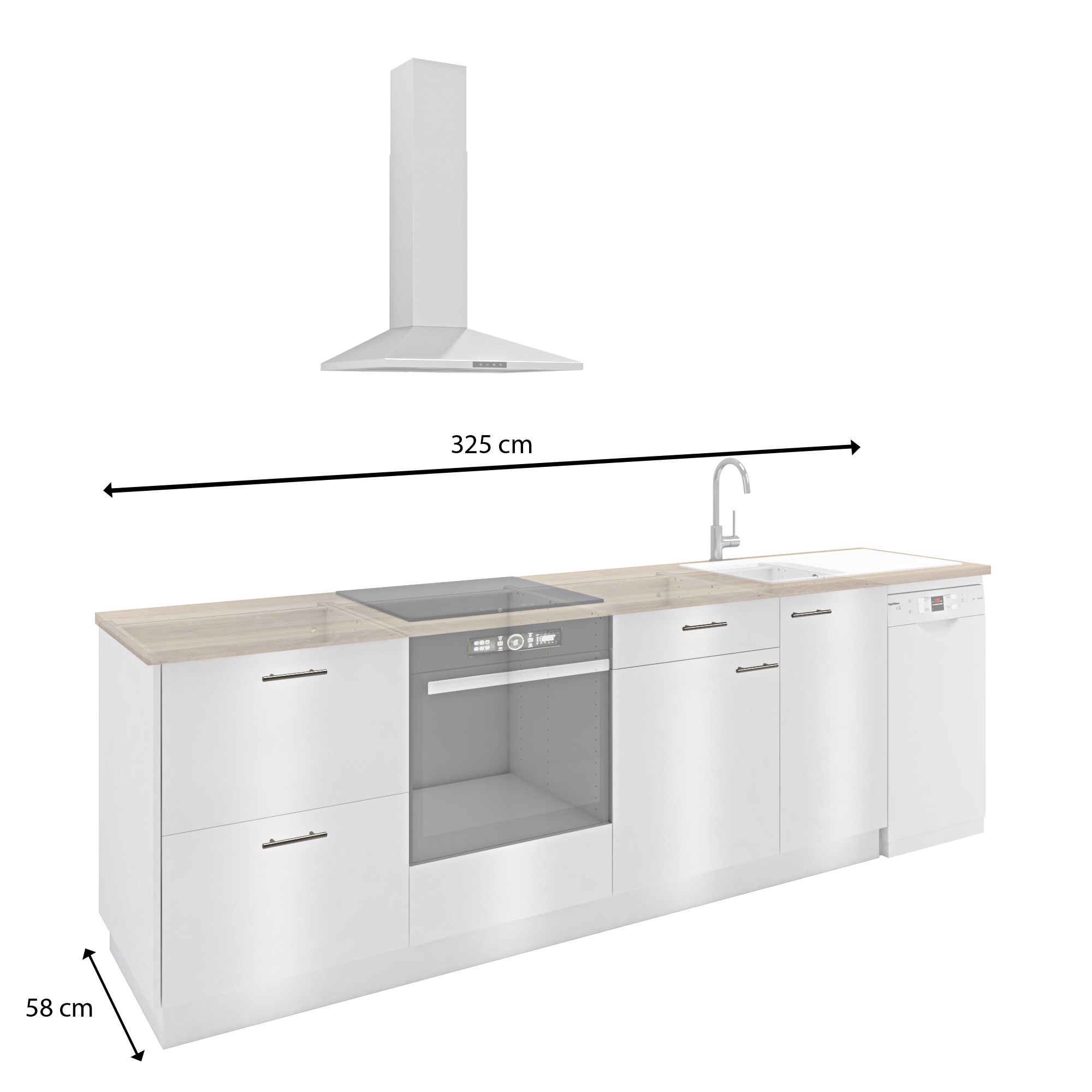 Finitura dei mobili della cucina DELINIA ID Siviglia bianco lucido L 59.7 x H 16.7 cm - 18