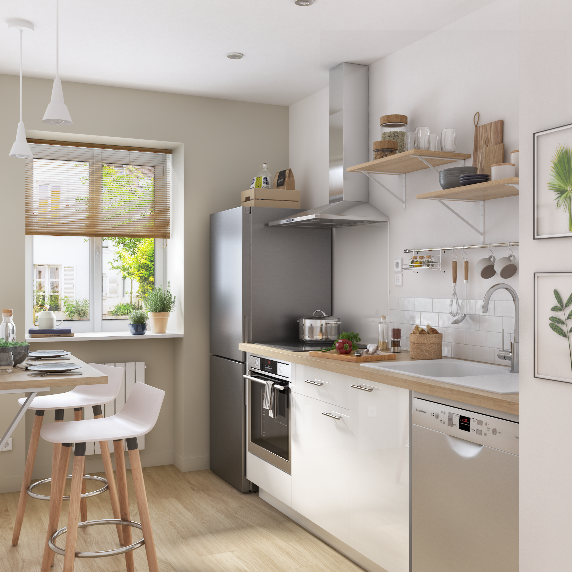 Porta de cozinha Delinia Sevilha 45X77 cm branco brilho - 7