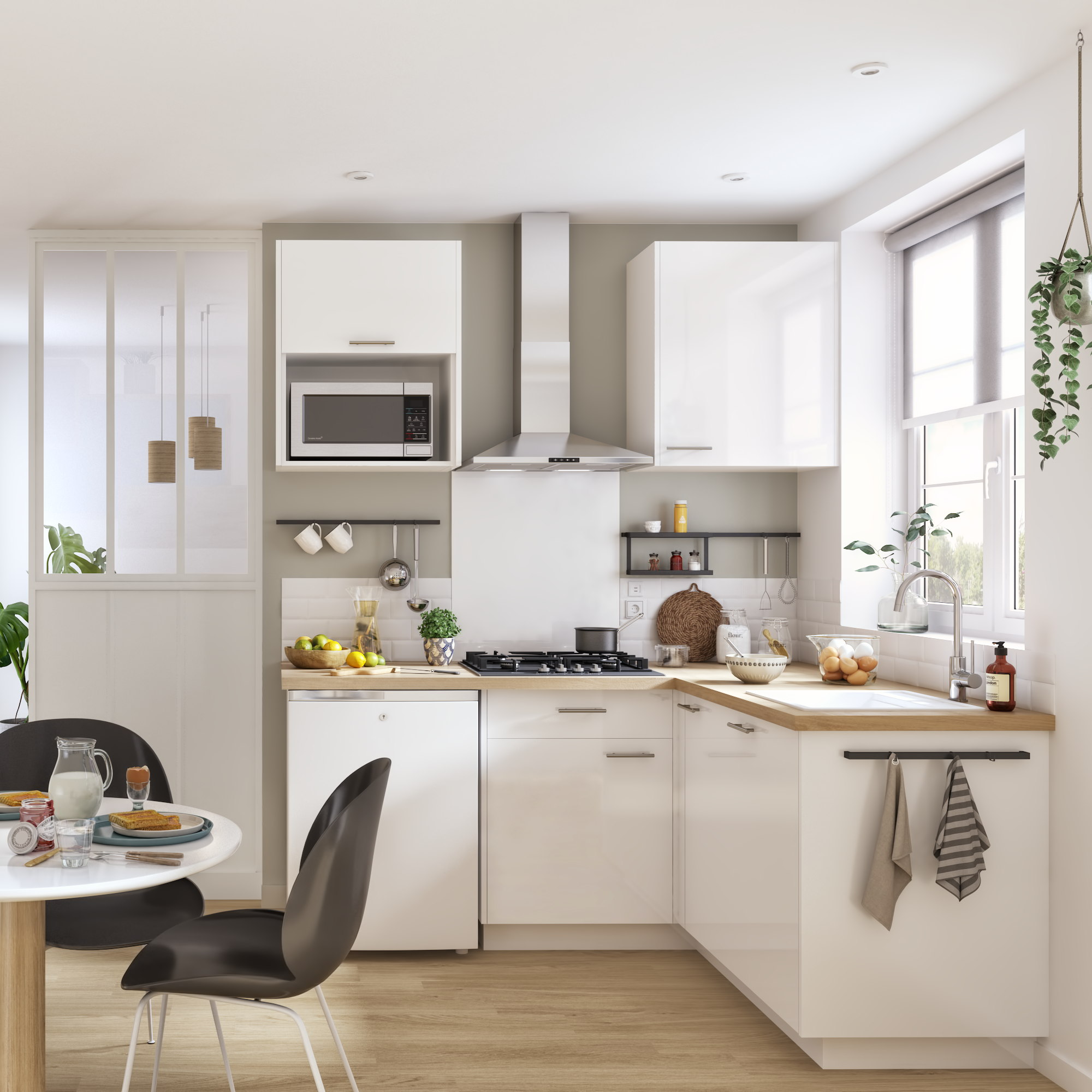 Korpus szafki kuchennej wiszącej 60x35x76.8 cm biały Delinia iD - 10