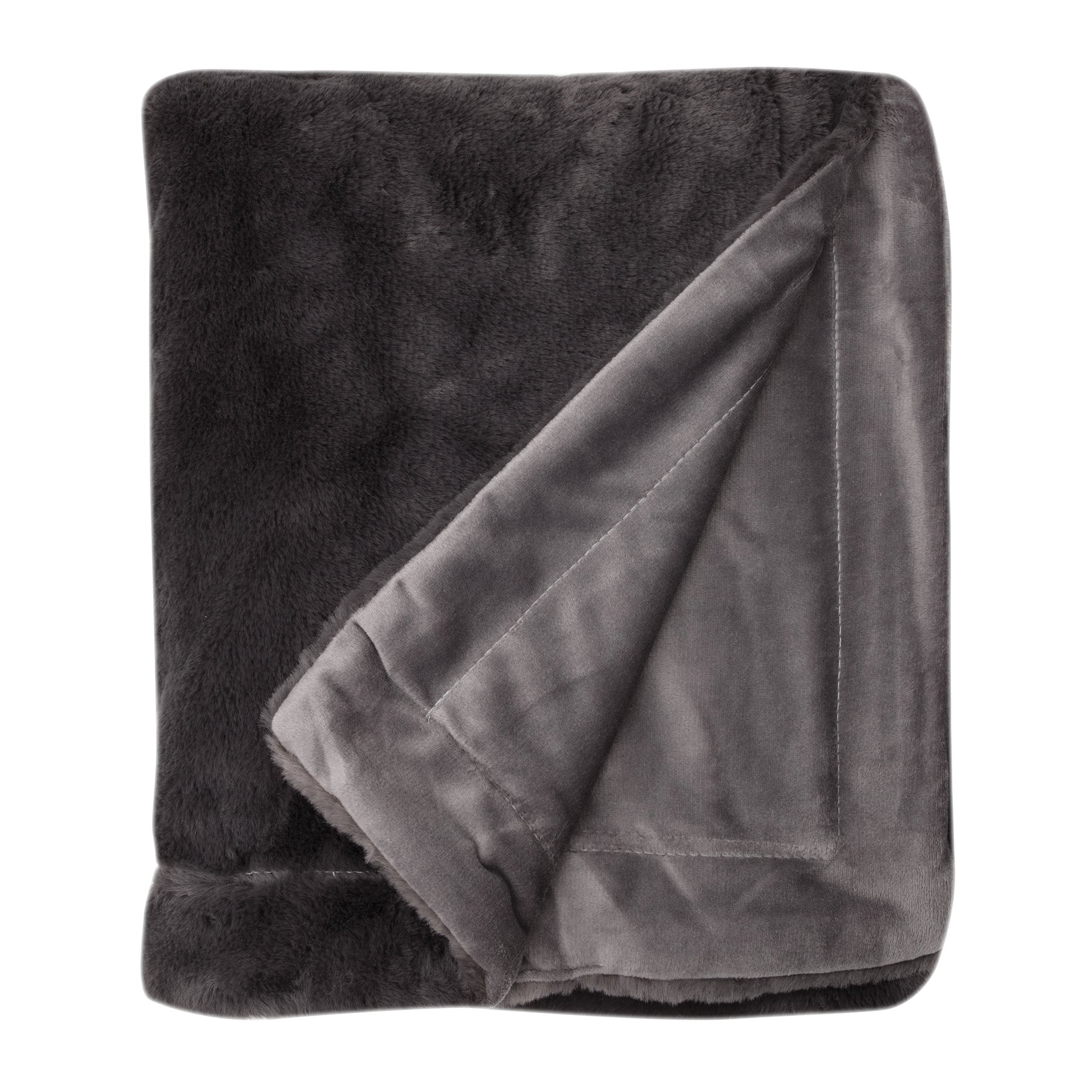 Coperta Caresse grigio / argento, 120x 150 cm - 5