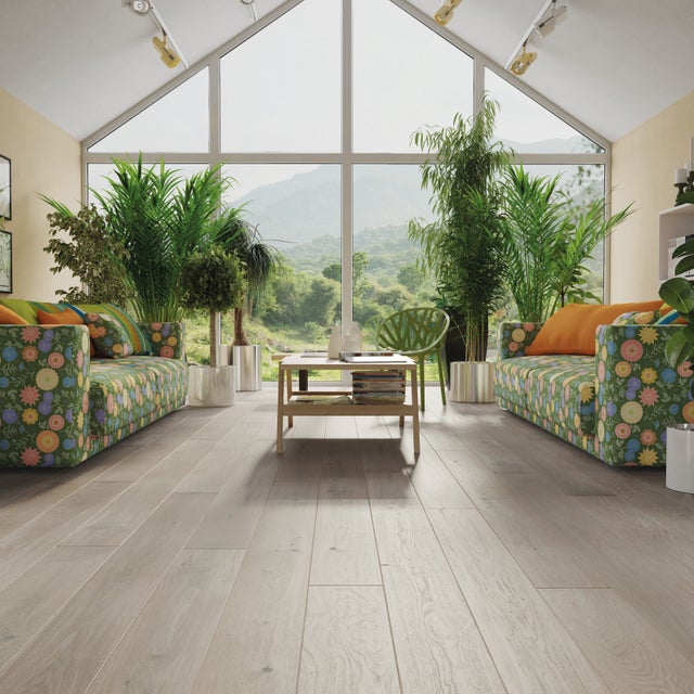 Parquet multistrato XL BARLINEK in grigio tortora spazzolato e verniciato natura sp. 14/2.5 mm 1.37 m²