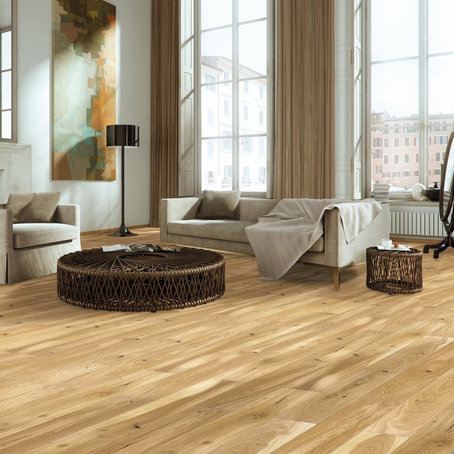 Parquet multistrato M BARLINEK in rovere biondo verniciato natura sp. 14/2.5 mm 0.99 m²