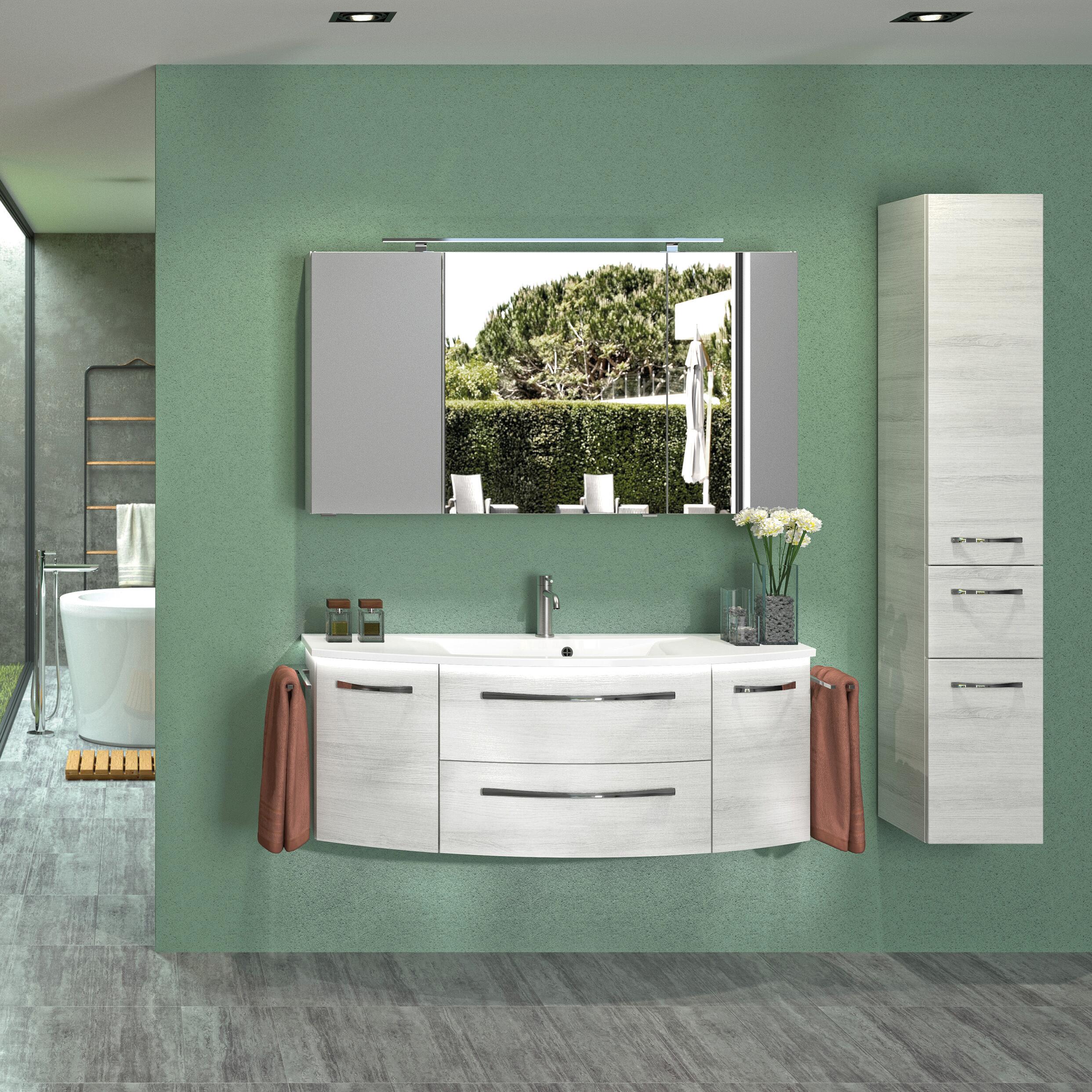 Colonna per mobile bagno image PELIPAL 1 cassetto 2 ante P 35 x L 30 x H 168 cm bianco - 2