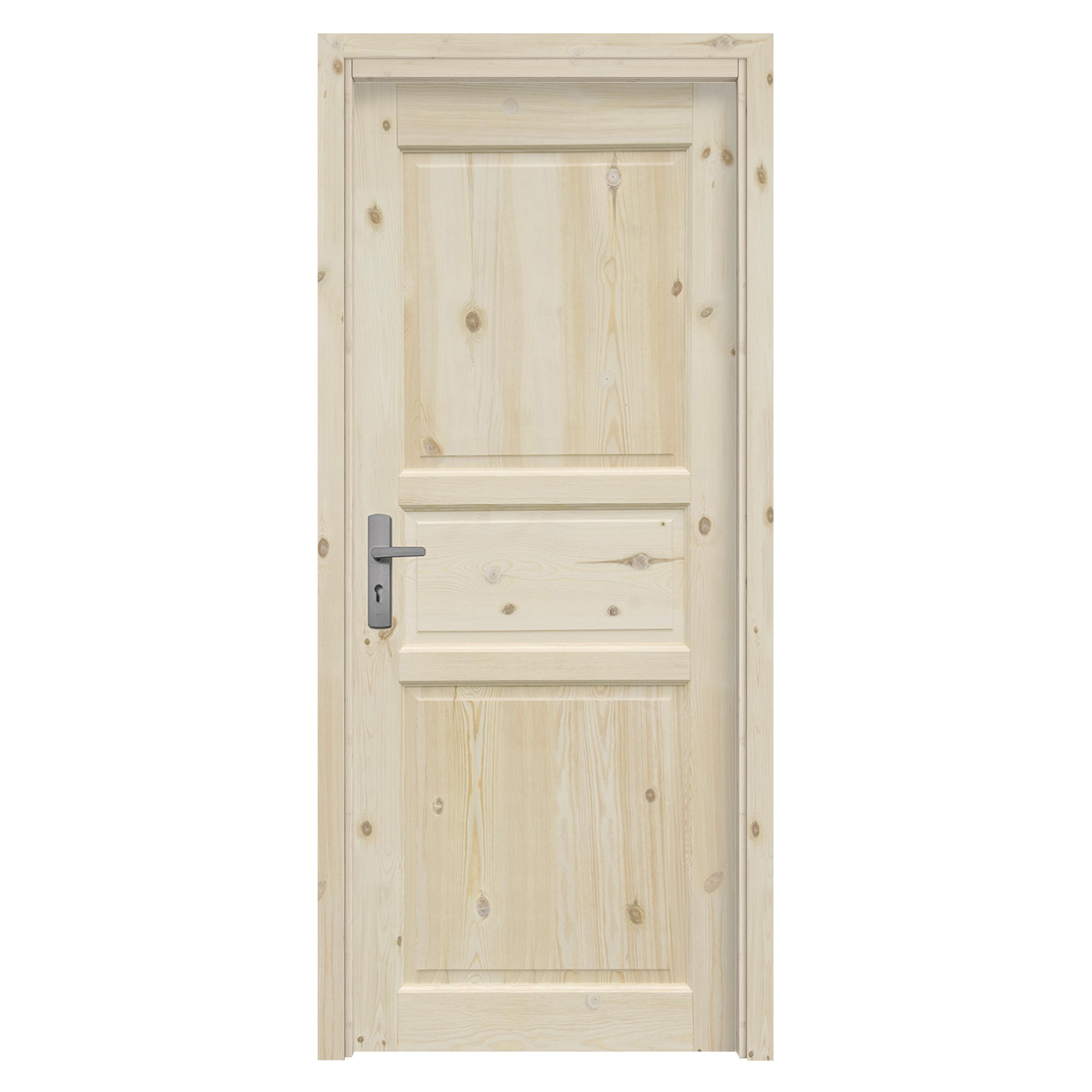 Porta interna a battente Acul in legno di pino colore beige, L 80 x H 210 cm, apertura reversibile - 4