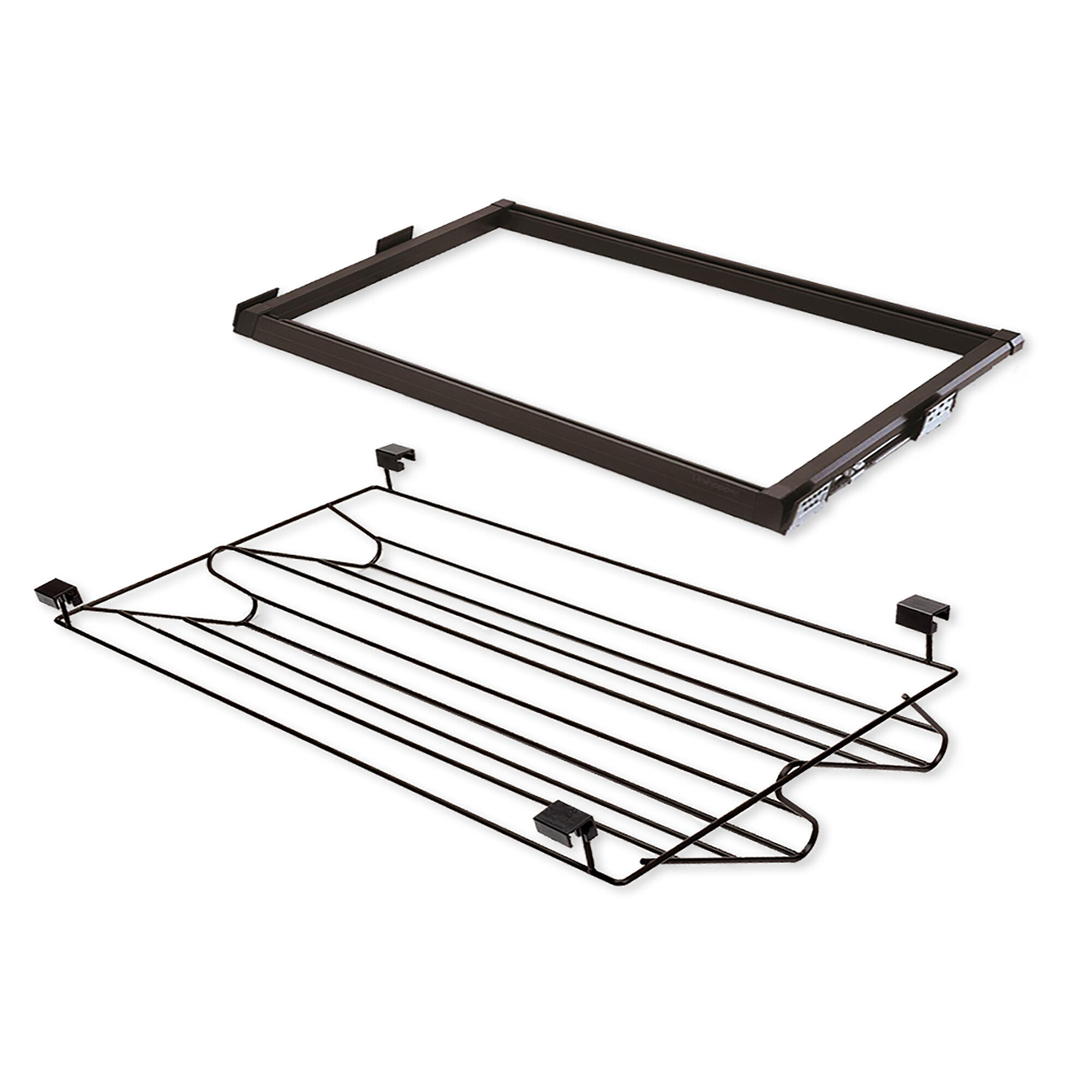 Zapatero extraíble lateral emuca quartz inox para 6 pares de 86.4-91.4x18x47.7 cm