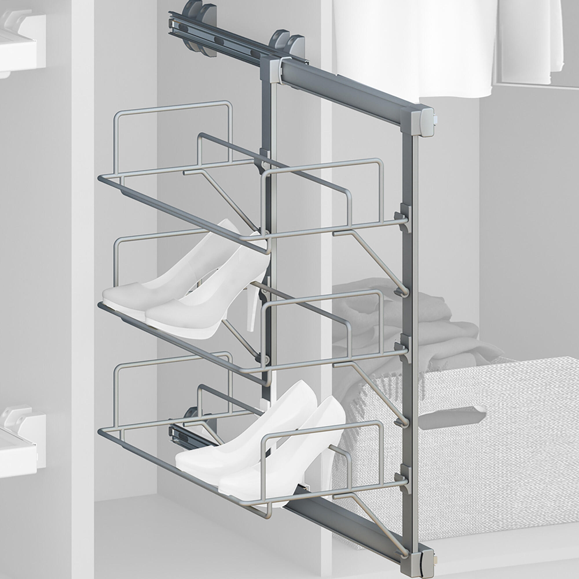 Binario Telescopico Cassetto Push To Open Soft Close Completo Cavo - Foto 9