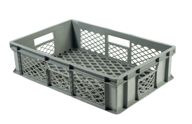 Contenitore per alimenti 28 Lt Eur fondo forato PAVONI in polipropilene grigio L 60 x H 15 cm