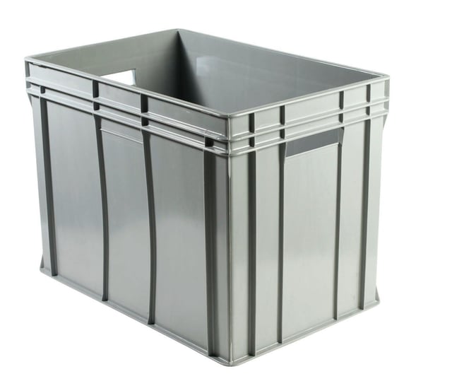 Contenitore per alimenti 90 Lt Eur fondo chiuso PAVONI in polipropilene grigio L 60 x H 45 cm