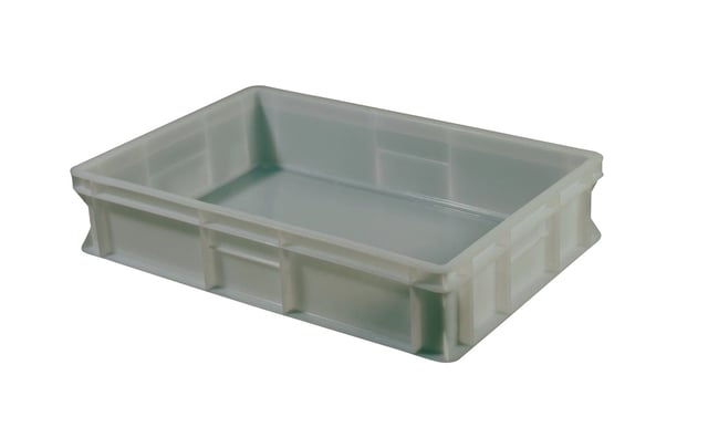 Contenitore per alimenti 22 Lt Eur fondo chiuso PAVONI in polipropilene bianco L 60 x H 13 cm