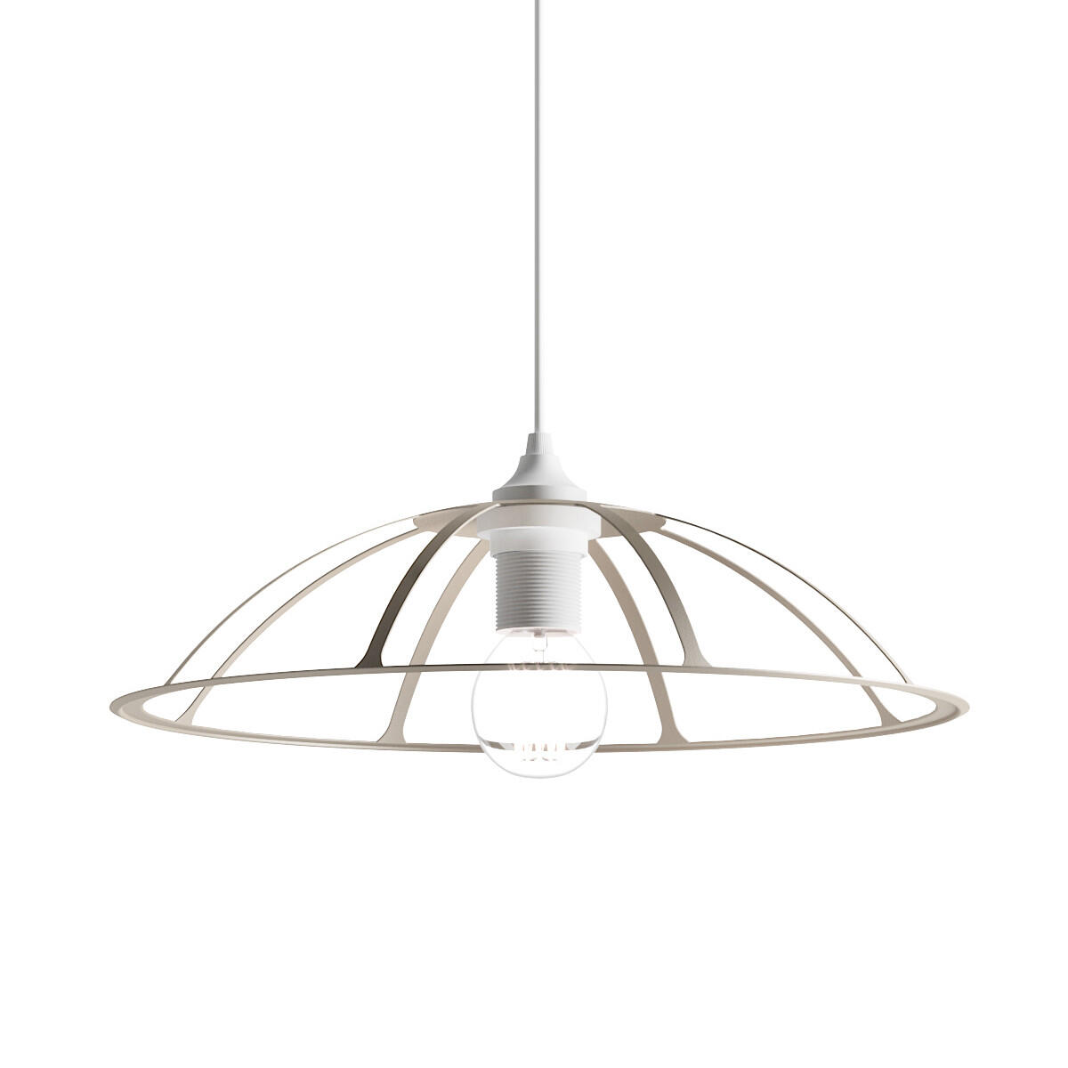 Lampada A Stelo CERTO - Cromato E Bianco | Design Moderno Con Paralume Chintz | E27 60W