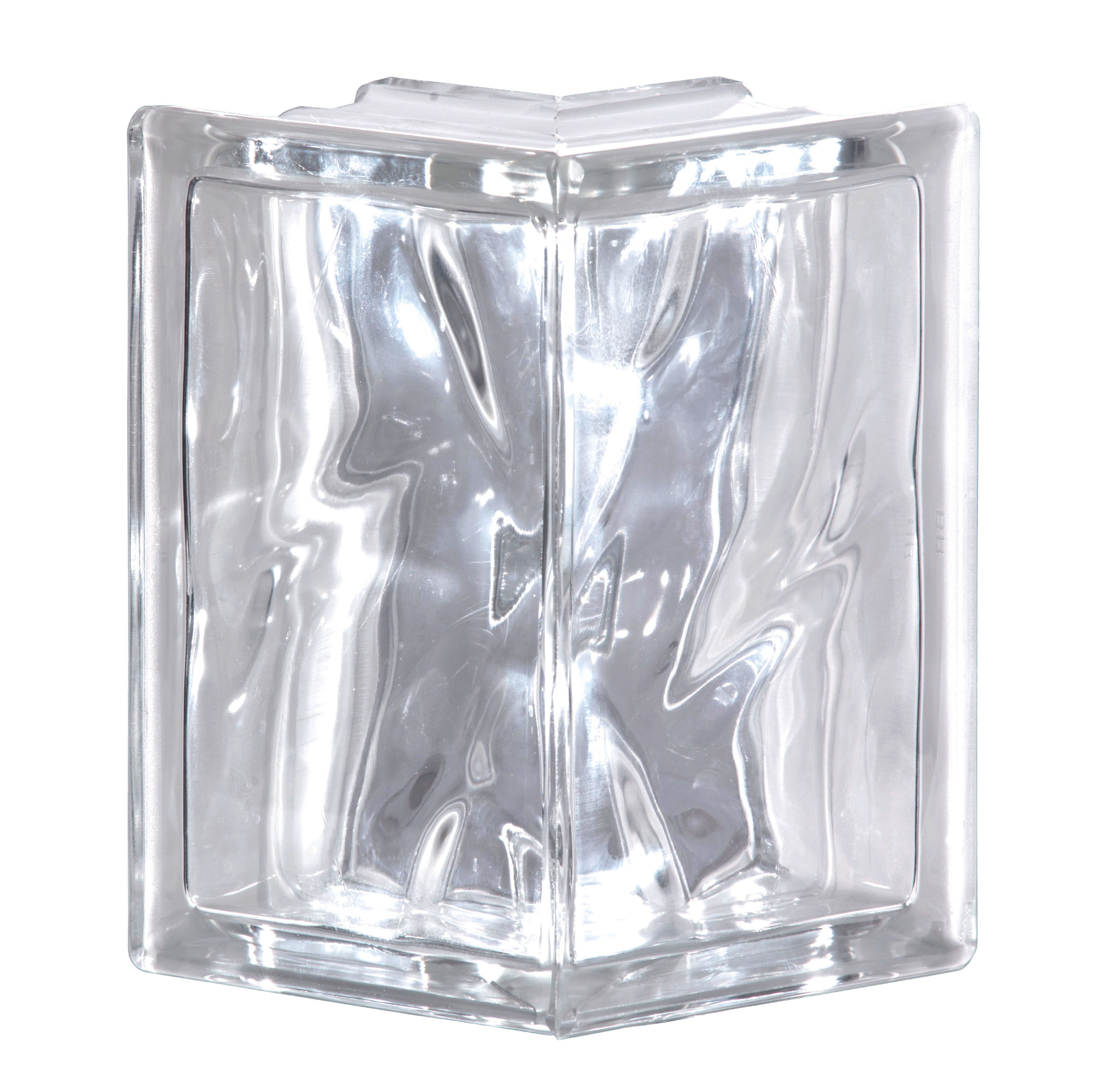 BORMIOLI Vetromattone Pure trasparente ondulato L 13.2 x H 19 x Sp 8 cm4 pezzi