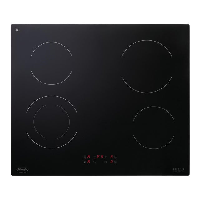 Piano cottura elettrico 4 zone L 60 cm PVC 61 N DE'LONGHI nero