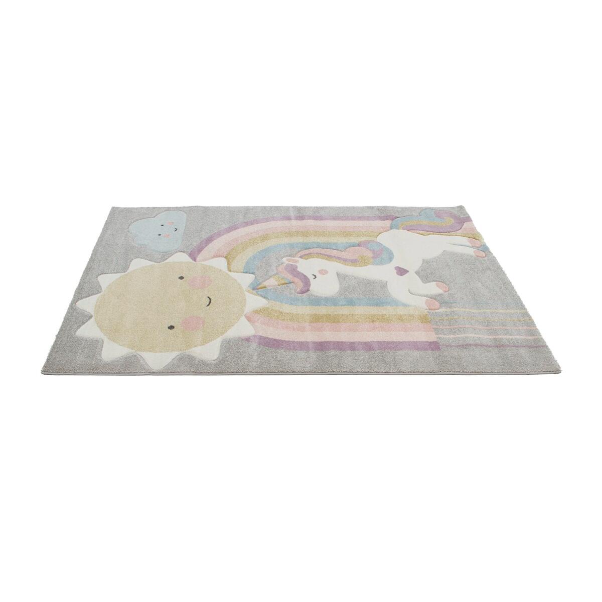 Tappeto UNICORNO in polipropilene, L 150 x L 100 cm, multicolore - 12