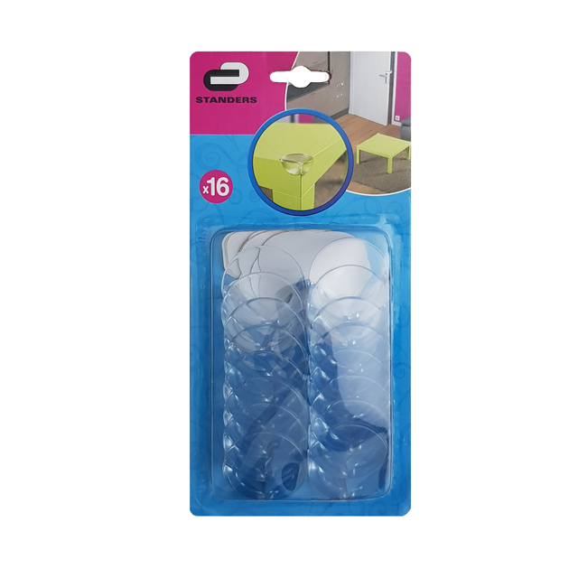 16 protections adhésives pour coin transparent STANDERS