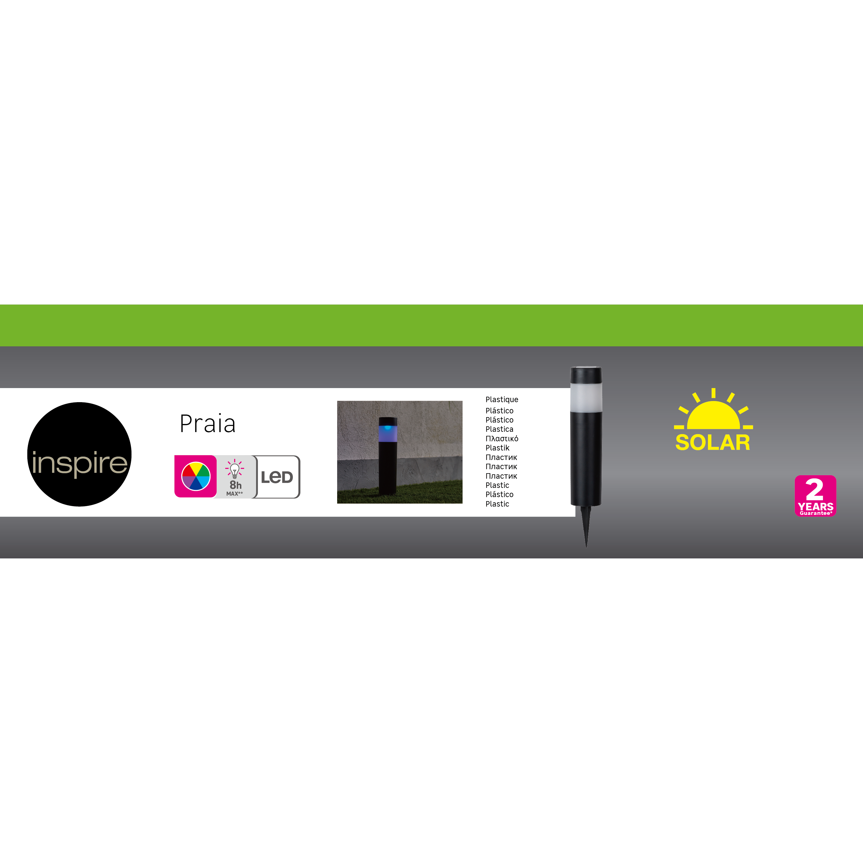 Picchetto solare Praia H39cm INSPIRE - 25