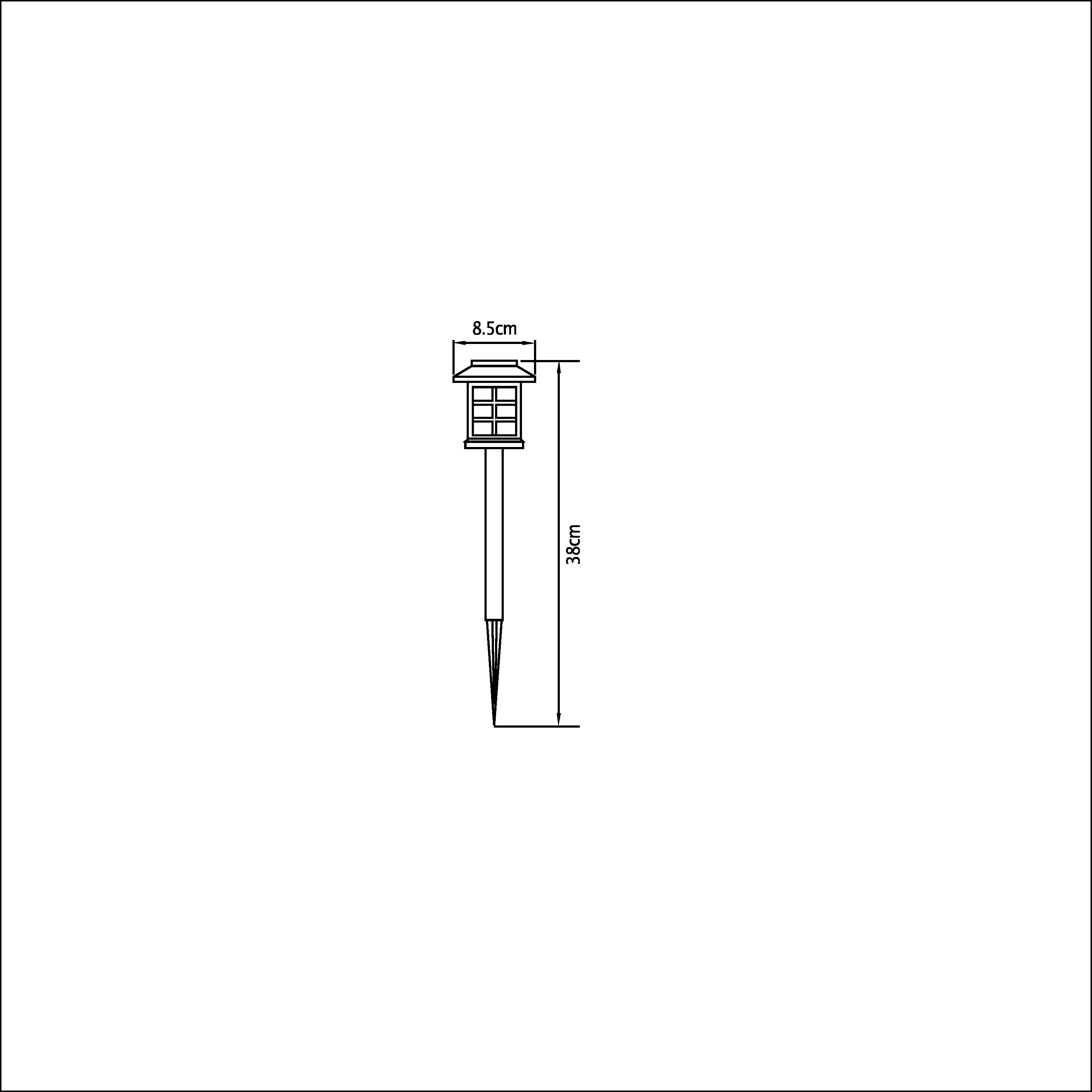 Baliza jardín solar exterior LED negra INSPIRE London IP44 - 4