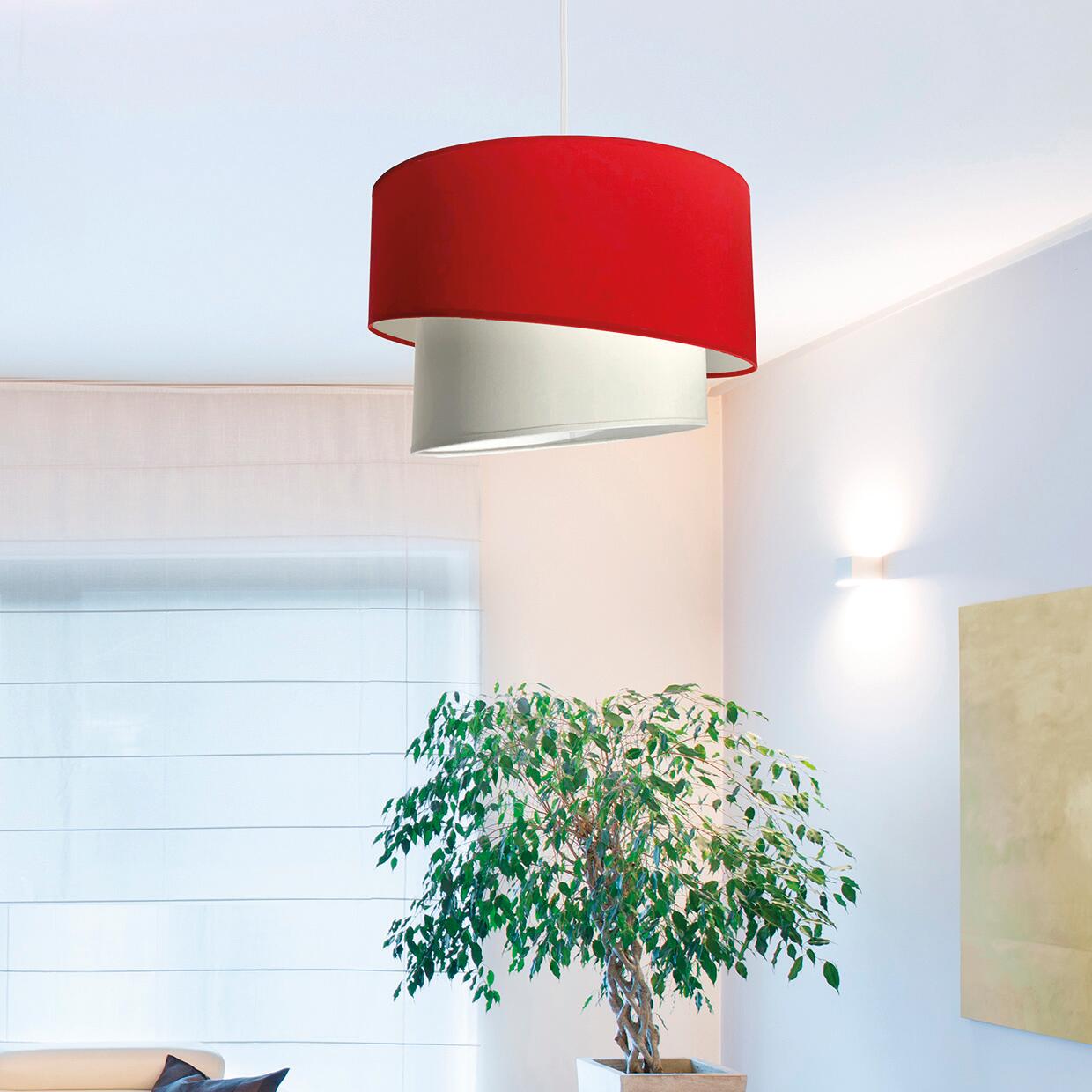 Lampadario per interni Adania bianco stile elegante retrò paralume con
