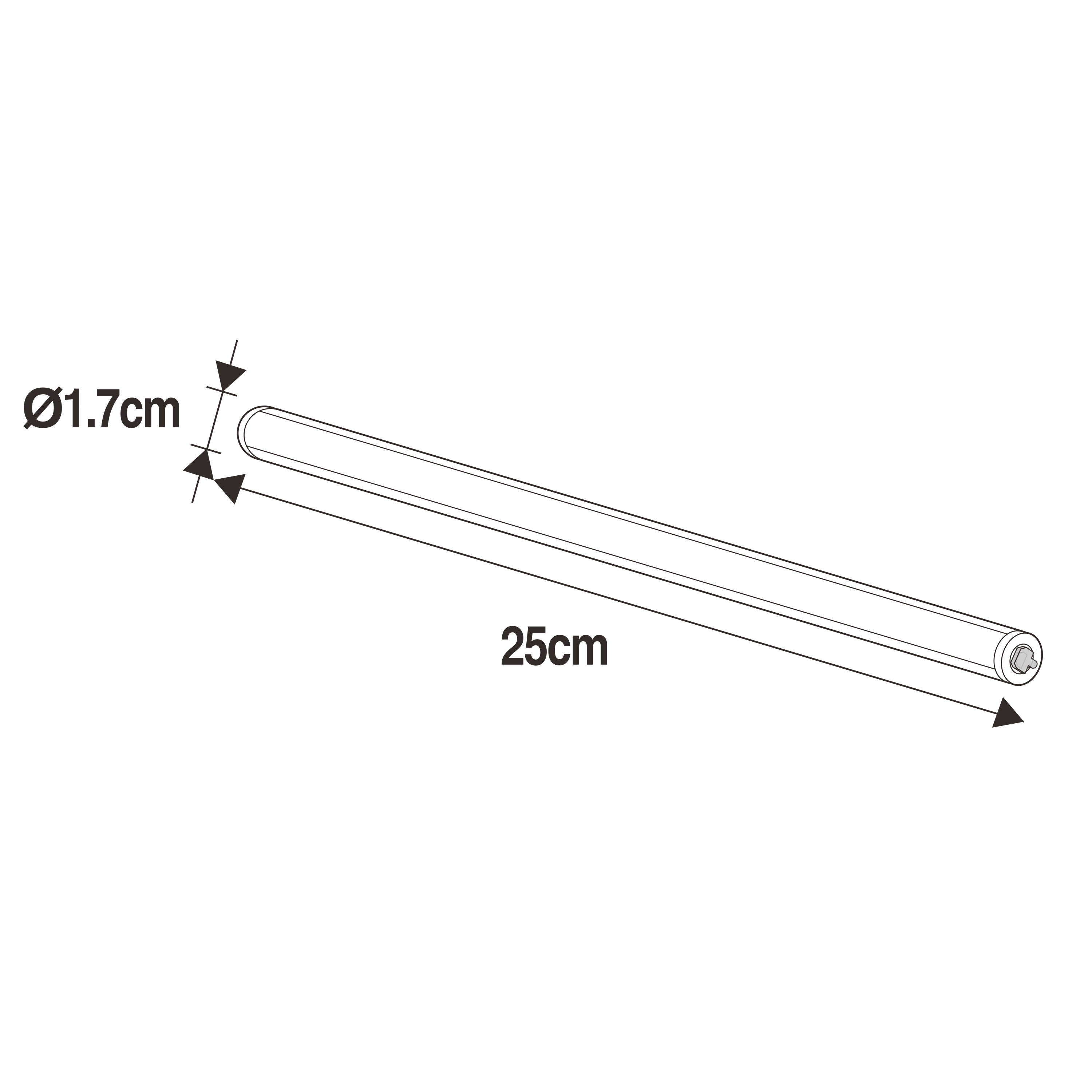 Aplique LED INSPIRE gris USB Ø25 250lm 4000K IP44 - 5