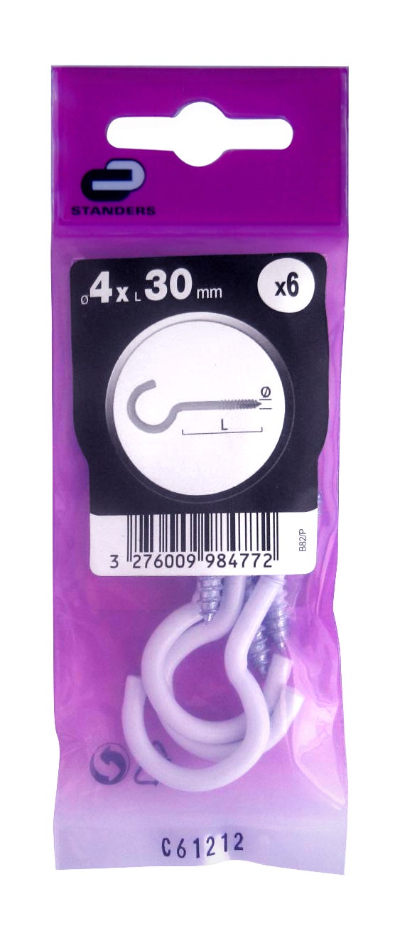 6 Camarões abertos branco 4x30 mm Epoxy - 3