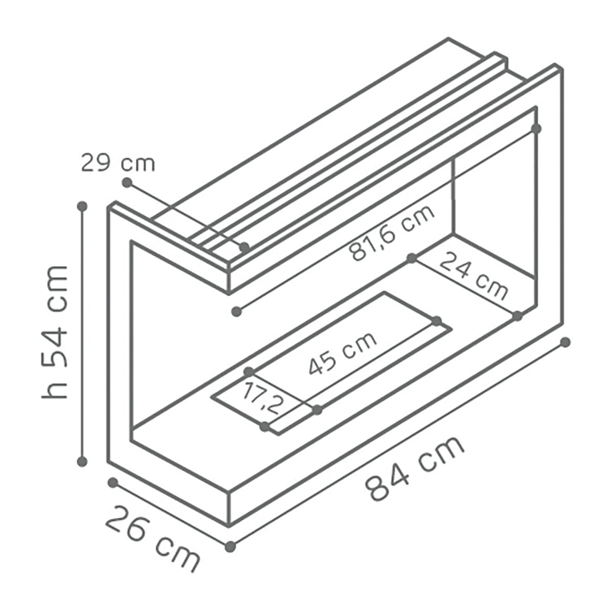 Caminetto a bioetanolo inserto con apertura a  sinistra 3.5 L nero - 2