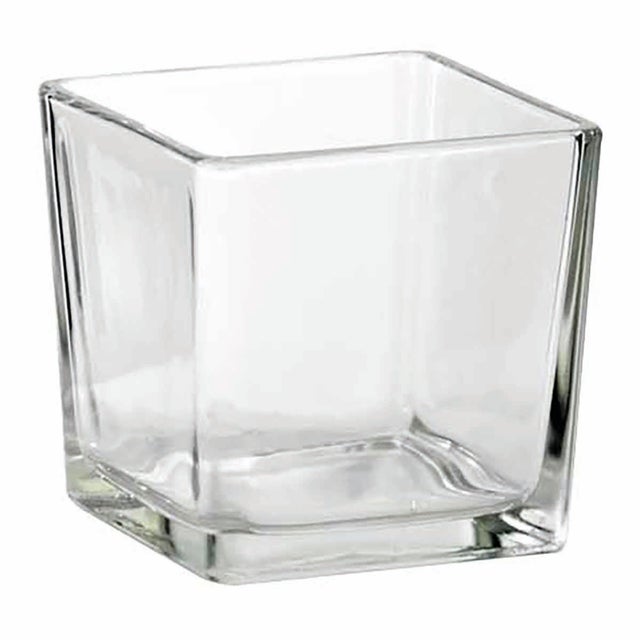 Vaso decorativo in vetro trasparente H 8 cm