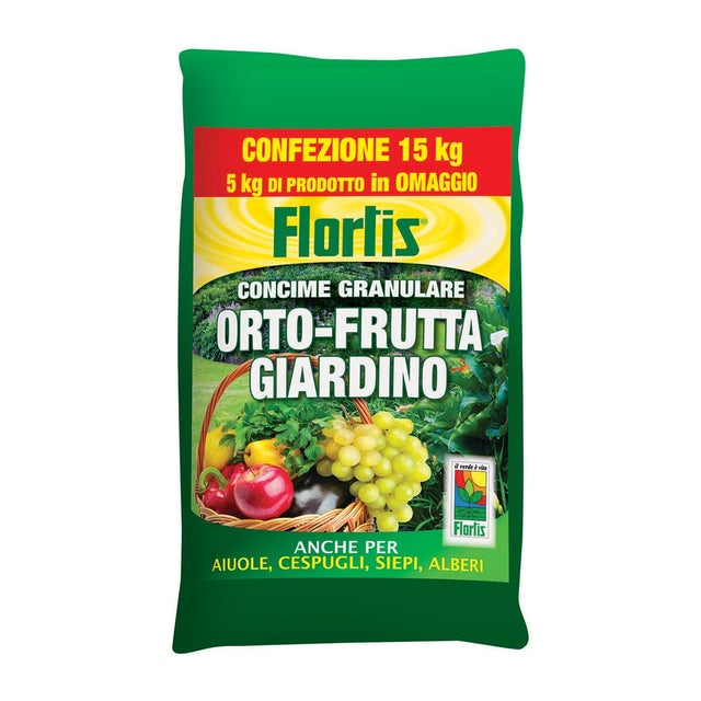 Concime granulato FLORTIS per uso universale Orto Frutta 15 kg