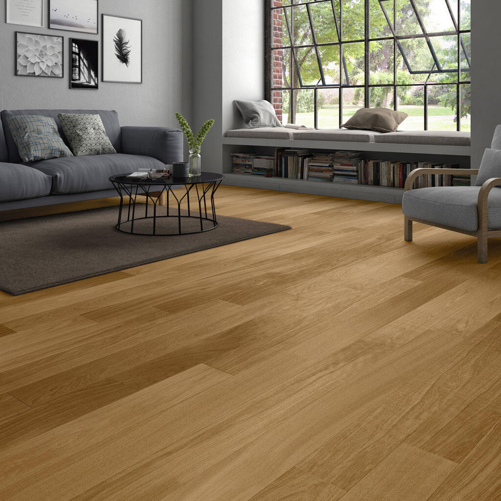 Parquet prefinito in rovere miele Luxory vetrificato sp. 14 mm Intenso ...