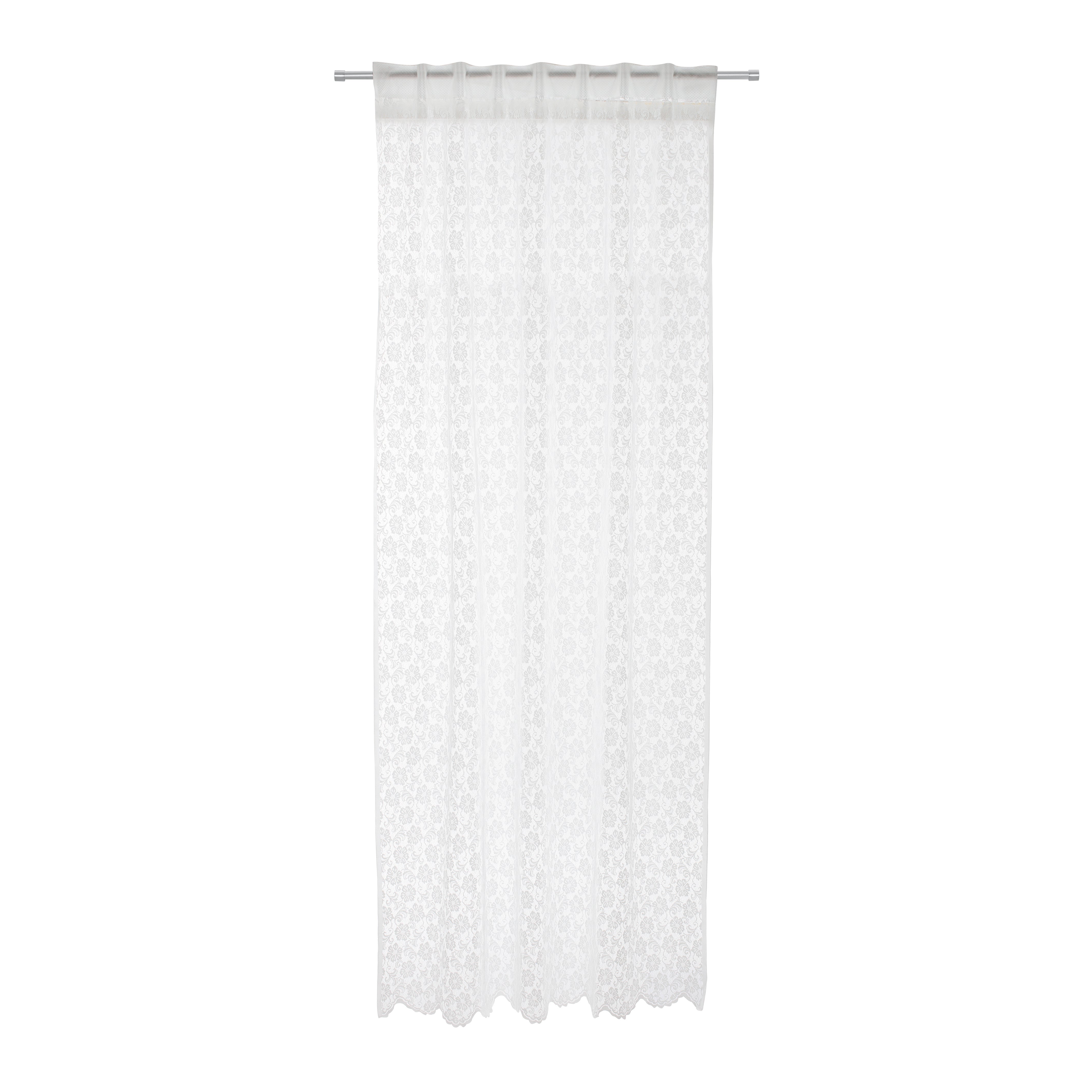 Tenda Daisy beige, fettuccia e passanti nascosti 140x290 cm - 9