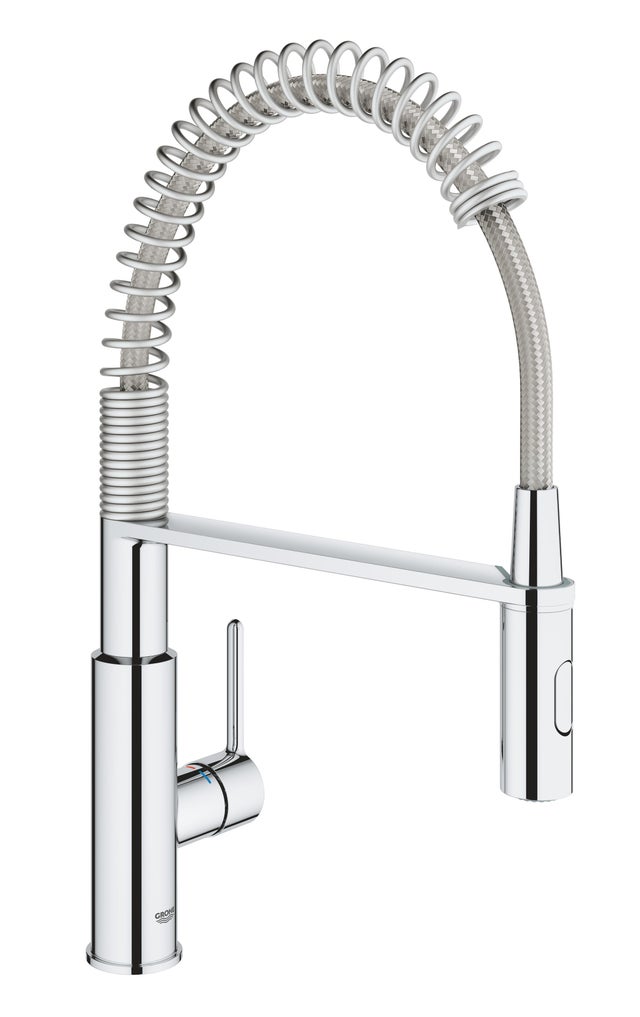 Mitigeur de cuisine avec douchette chrome, GROHE, Get Clova Chef - QuickFix