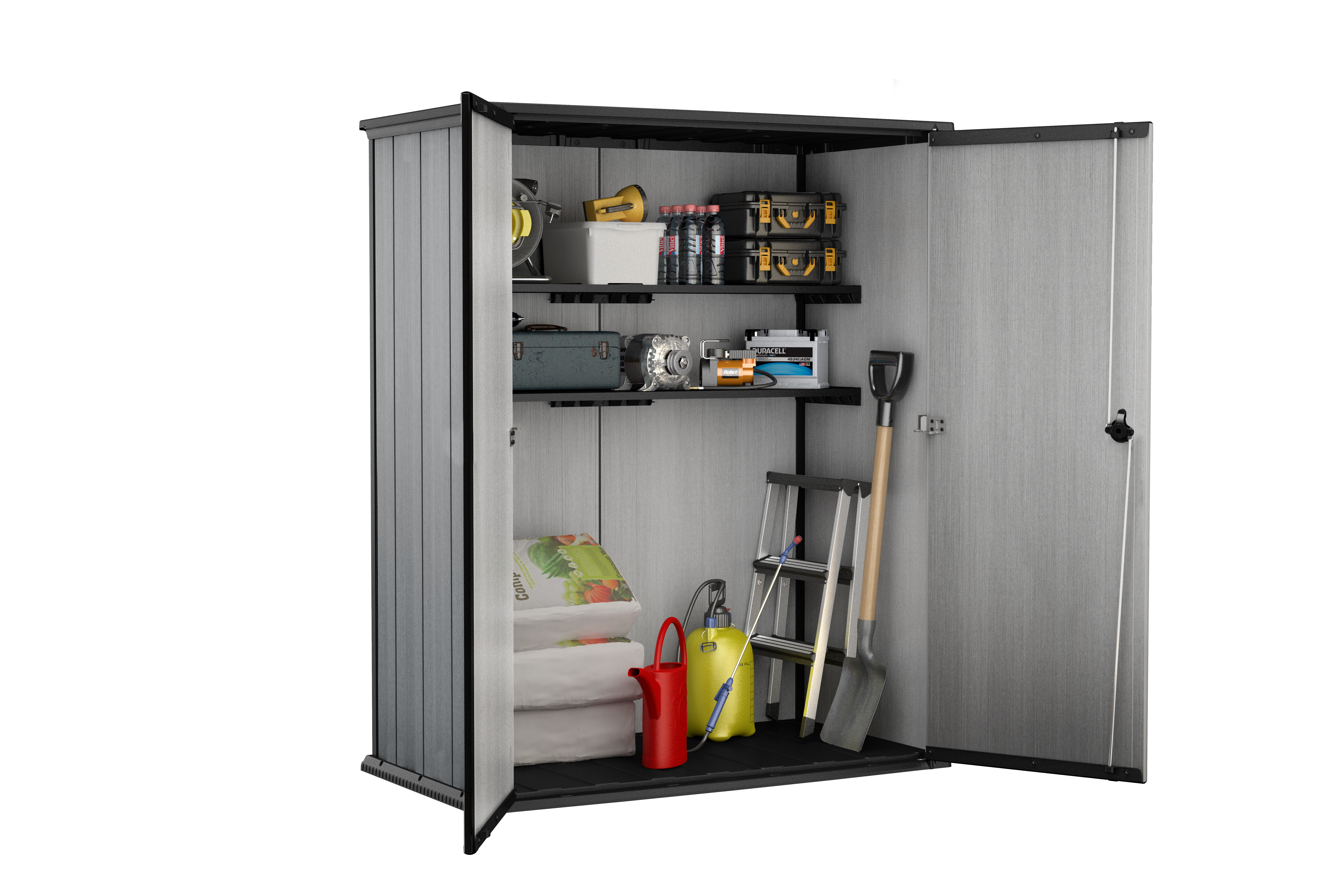 Box portattrezzi in polipropilene KETER HIGH STORE + L 140 x P 73.6 x H 170.4 cm GRIGIO - 21