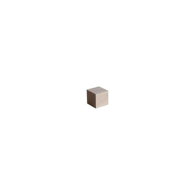 Solido geometrico cubo in faggio grezzo 70 x 70 x 70 mm, 2 pezzi