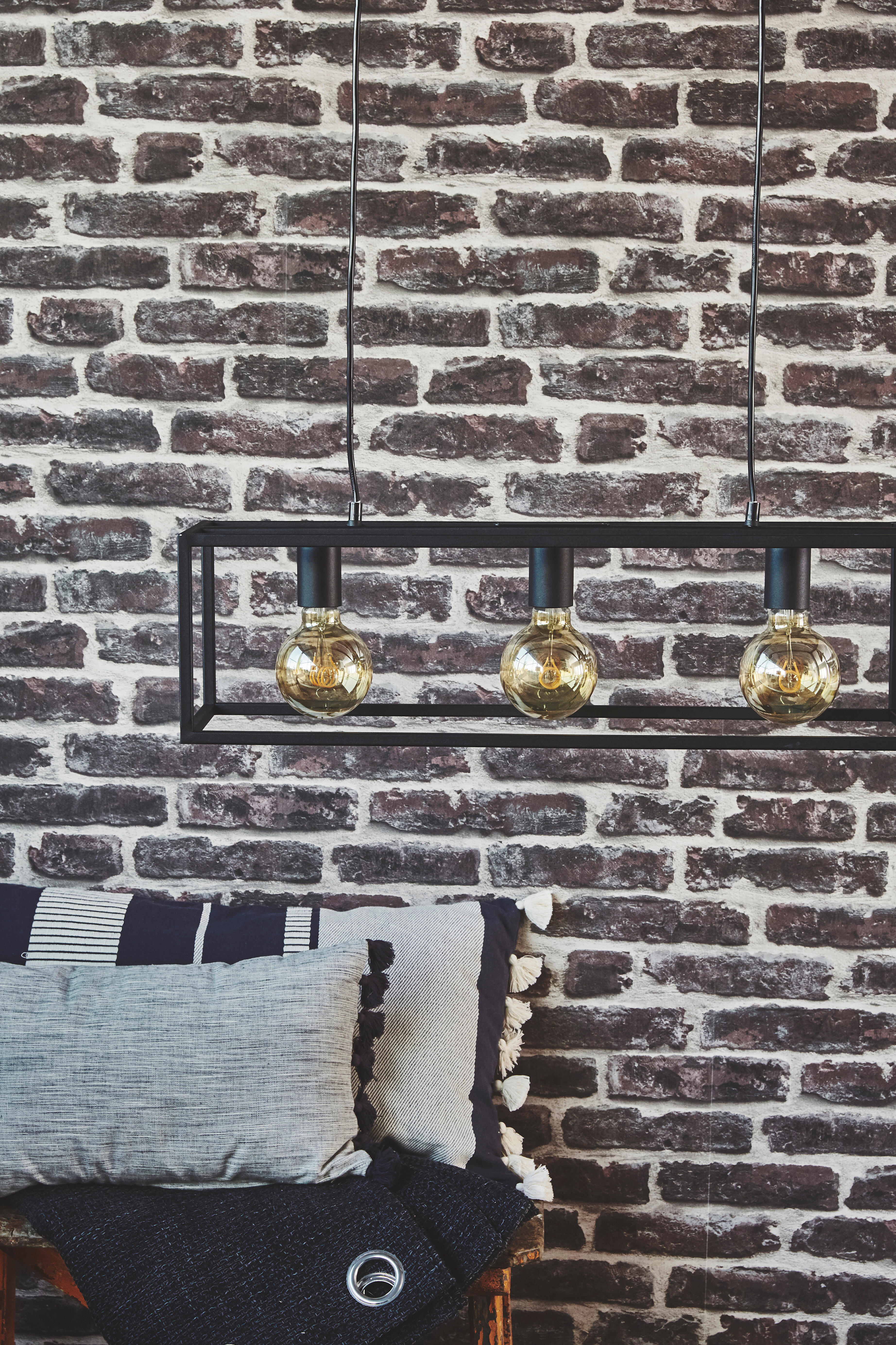 Lampa wisząca Eldrick czarna 3 x E27 Inspire - 7