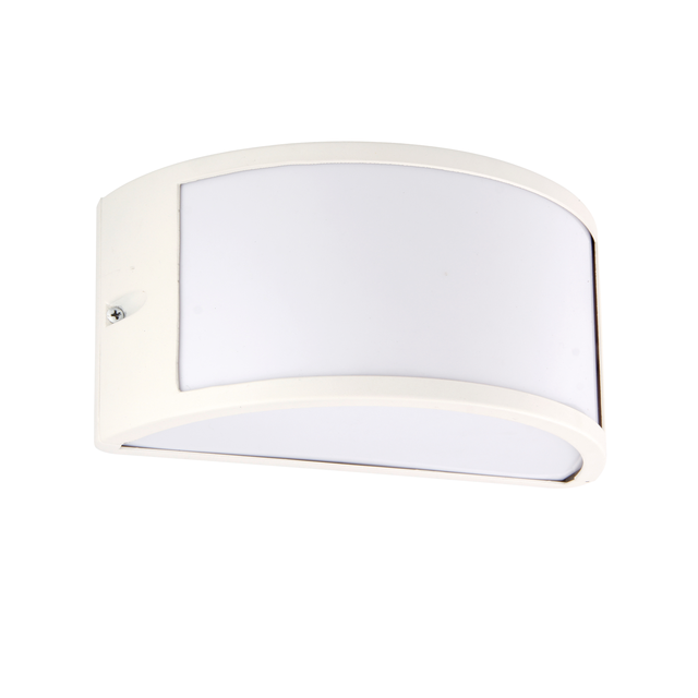 Candeeiro de parede exterior Silvia E27 IP44 branco Inspire