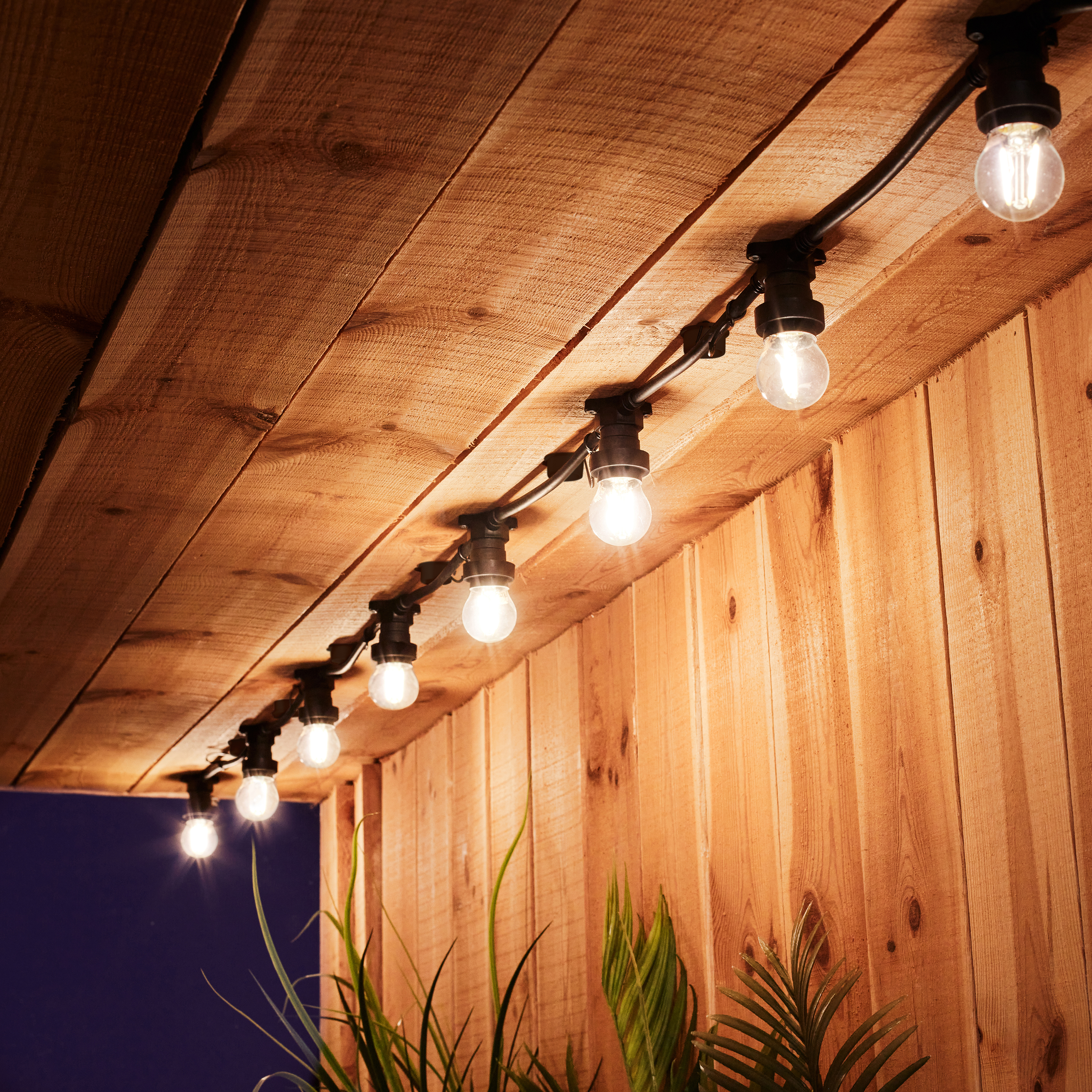 Guirnalda segoya inspire negro 10 luces e27 5 metros extensible