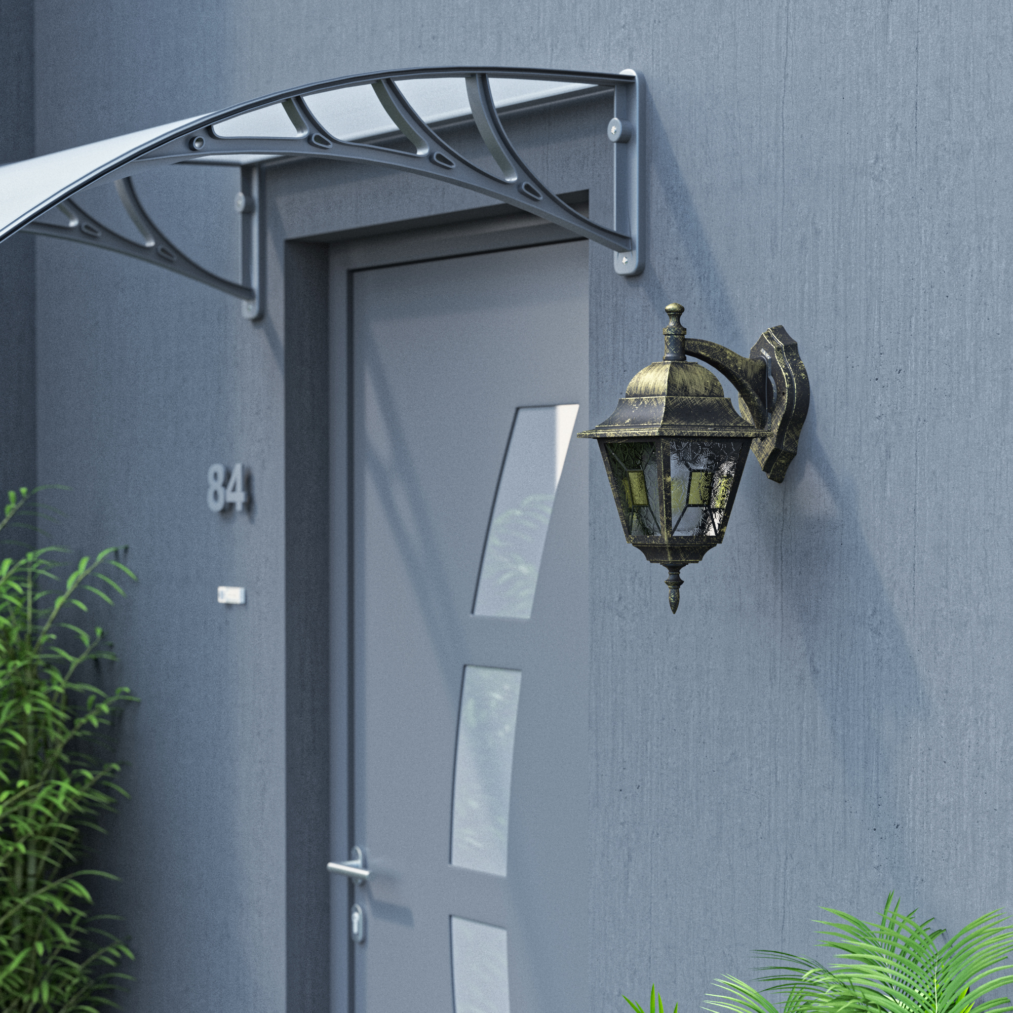 Applique rustico da esterno Chester nero IP44 E27 INSPIRE - 4