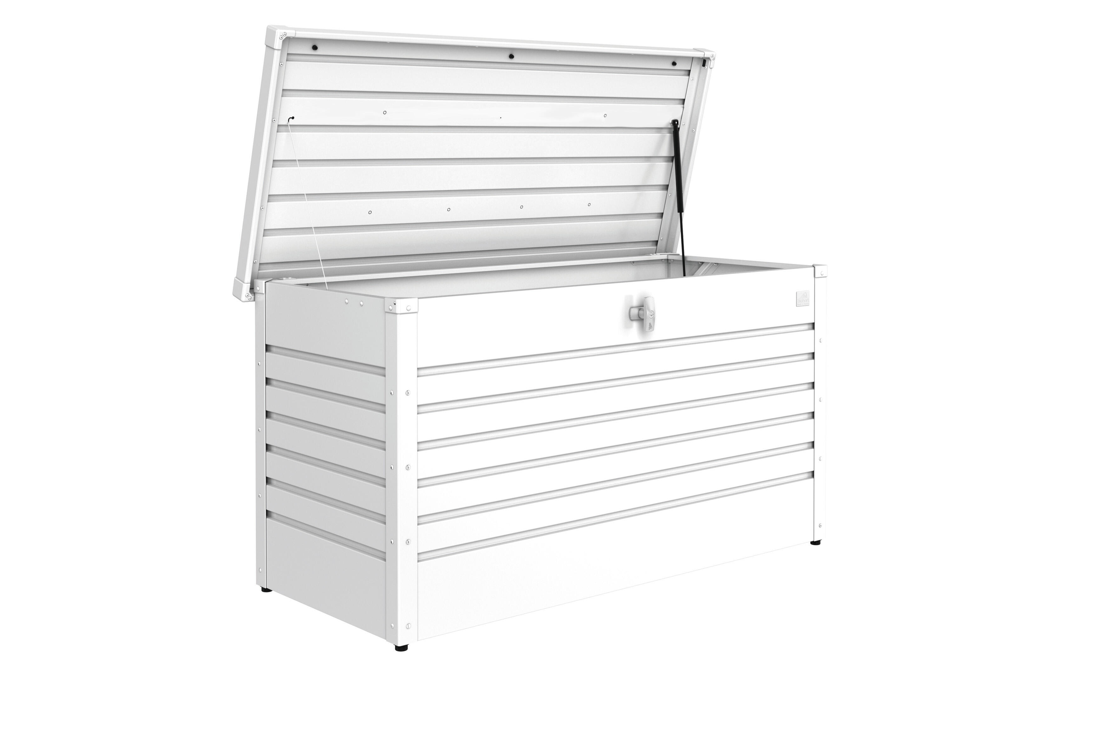 Baule panchina BIOHORT 130 in acciaio bianco L 134 x H 71 x P 62 cm - 3