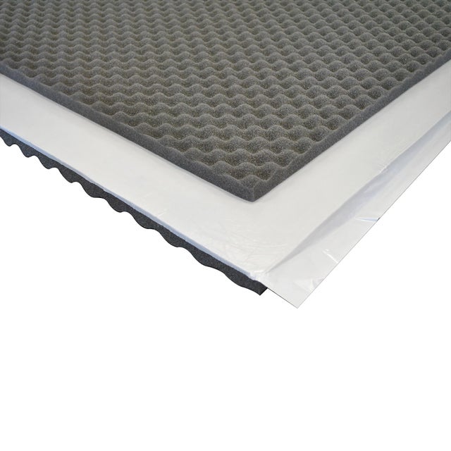 Pannello fonoassorbente Bugnata Adesiva 1 x 1 m, Sp 30 mm, 1 mq densità 18 kg/m³