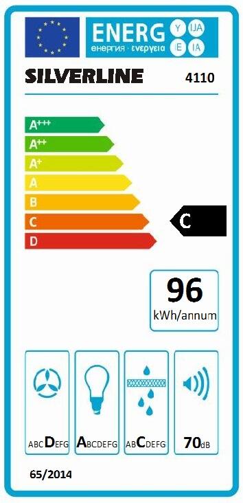 Cappa ad isola 4110 SILVERLINE argento L 90 cm - 8