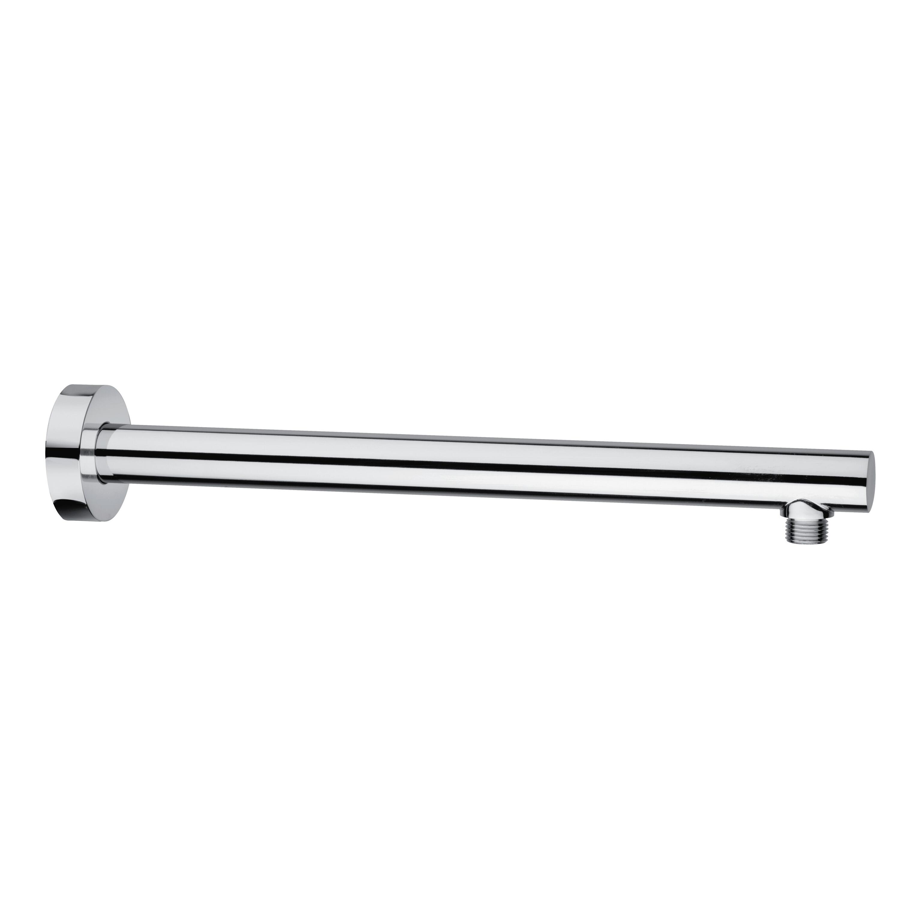 Braccio Doccia Angolato Da 15,2 Cm In Acciaio Inox, Curvo, Con Flangia, Filetto 1/2 Pollice, Finitura Nero Opaco