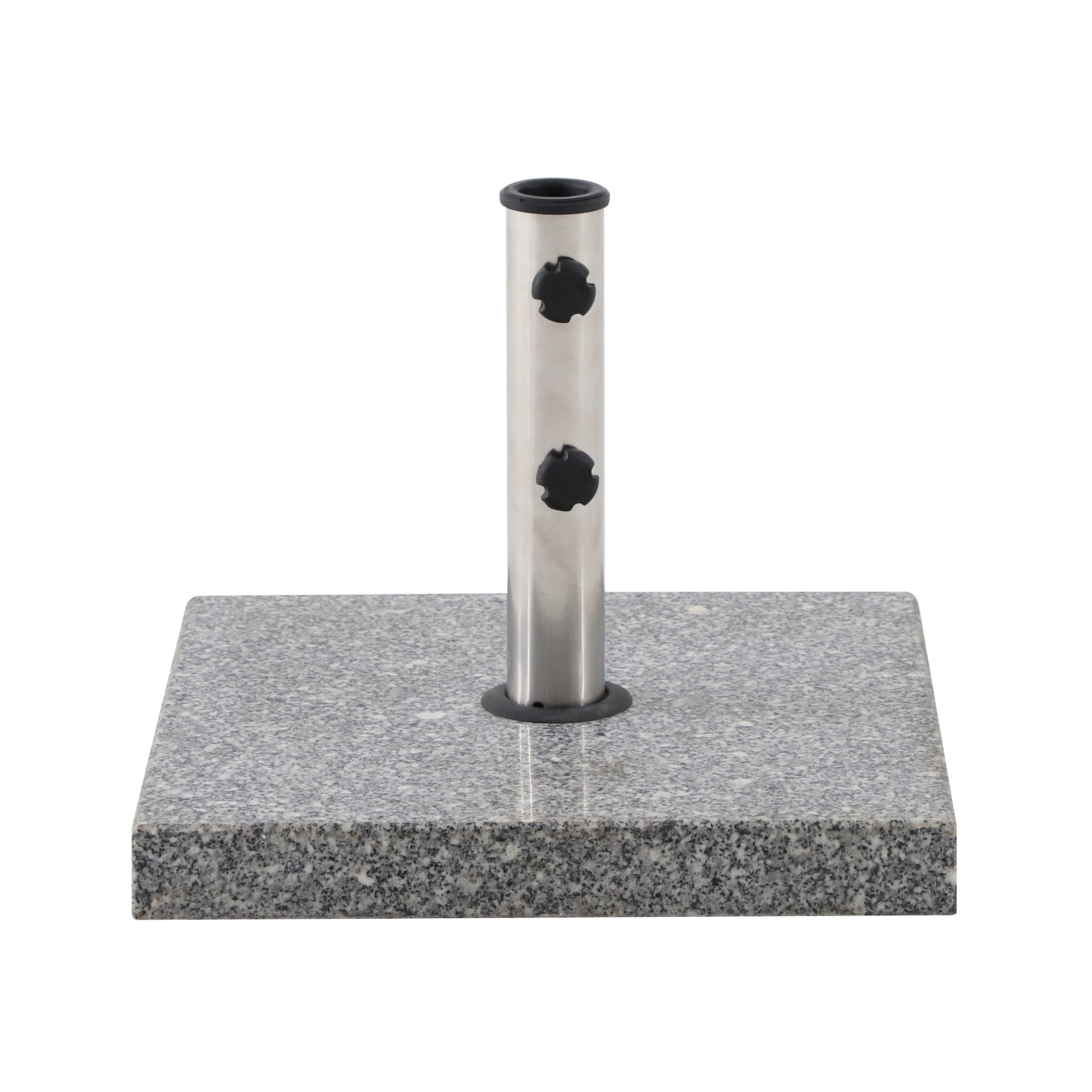 Pied de parasol carré gris inox, 45 x 45 cm - 3