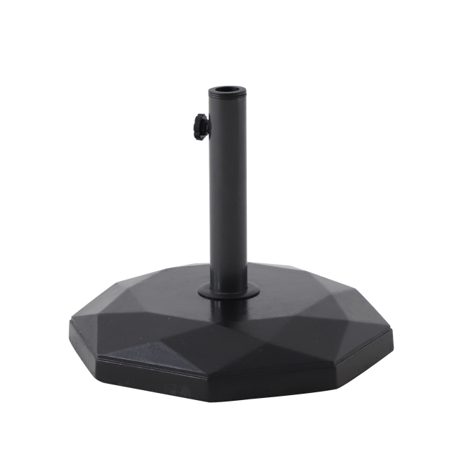 Base per ombrellone riempibile in calcestruzzo nero L 48 x P 48 x H 38 cm