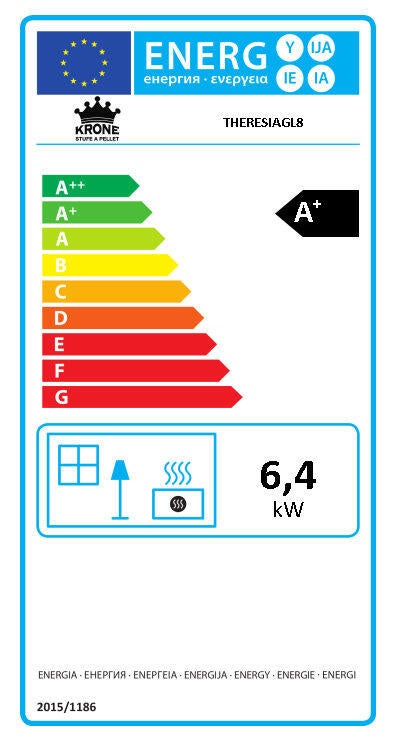 Stufa a pellet ventilata Theresia 6.3 KW nera - 4