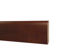 Battiscopa PVC Canale Cavi 23x65mm - Colore Noce Scuro, 2 Metri Con Angolo Interno