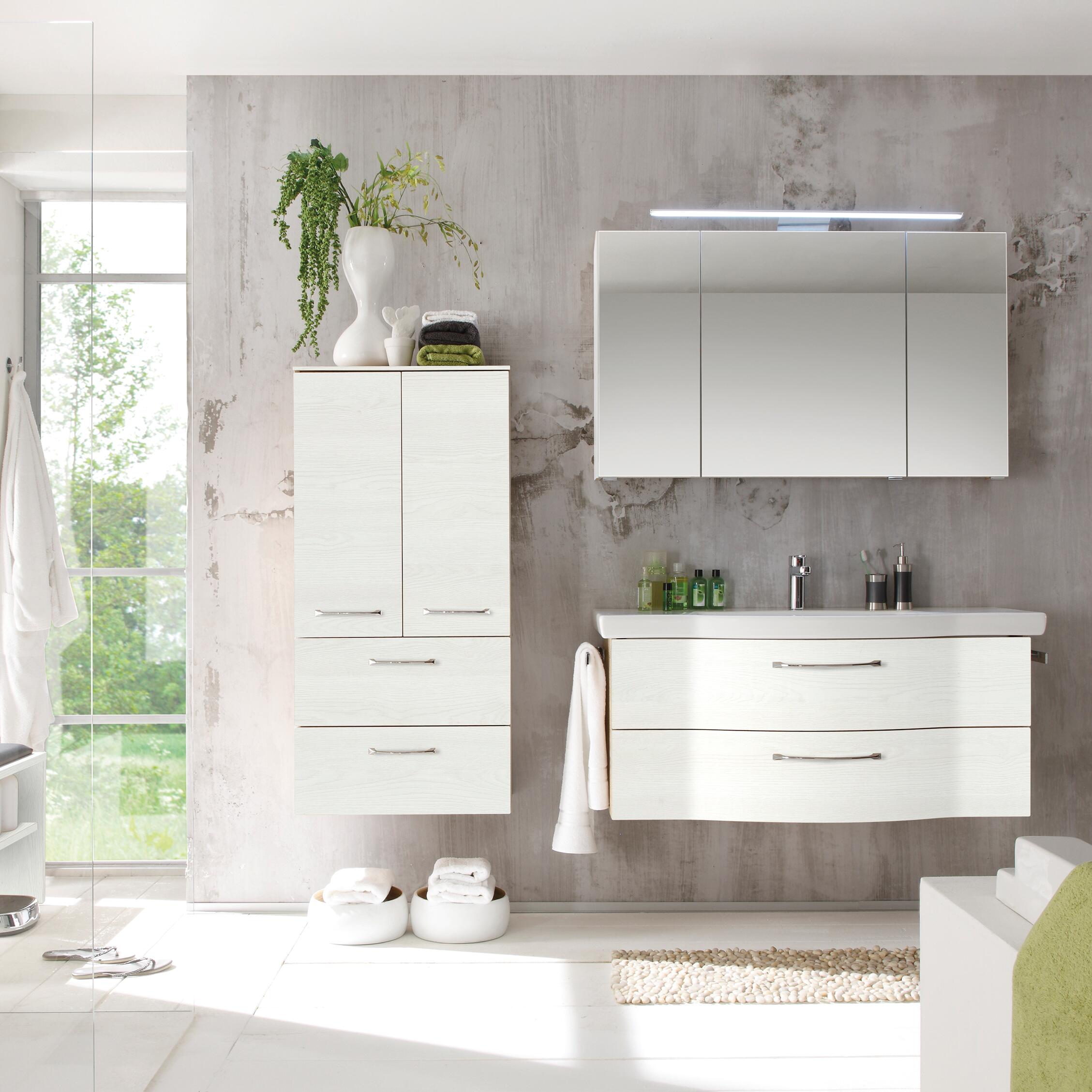 Mobile da bagno sospeso sotto lavabo L 115 x H 49 x P 48 cm rovere chiaro, 2 cassetti PELIPAL Solitaire - 2