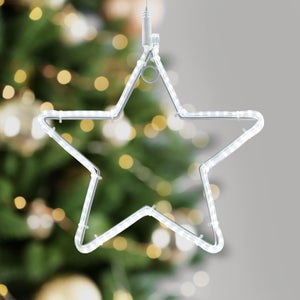 Stella Di Natale Illuminata Per Cima Albero - Decorazione LED Per Interni Ed Esterni