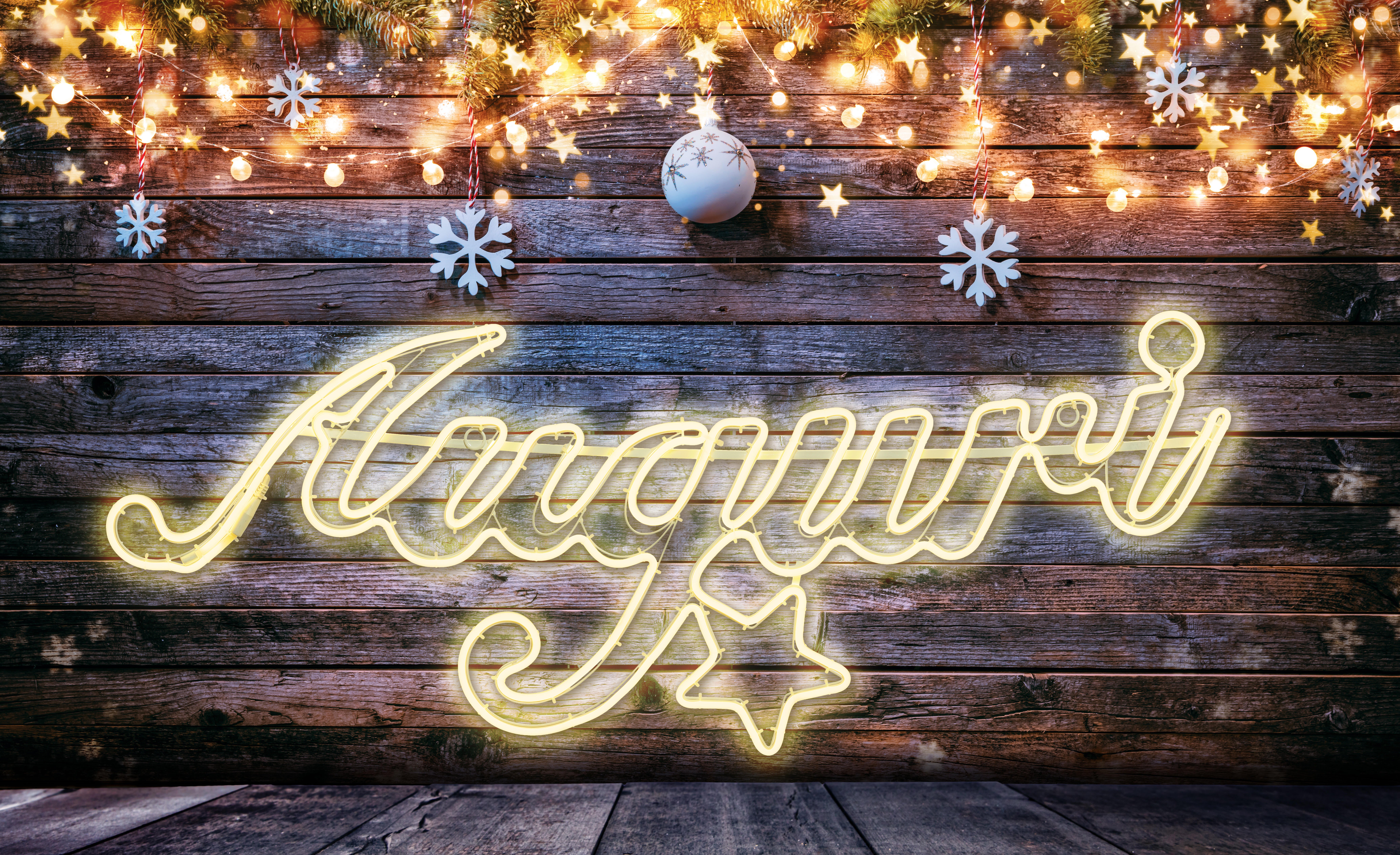 Scritta luminosa Auguri 840 lampadine led bianco caldo L 2 m x H 45 cm - 2